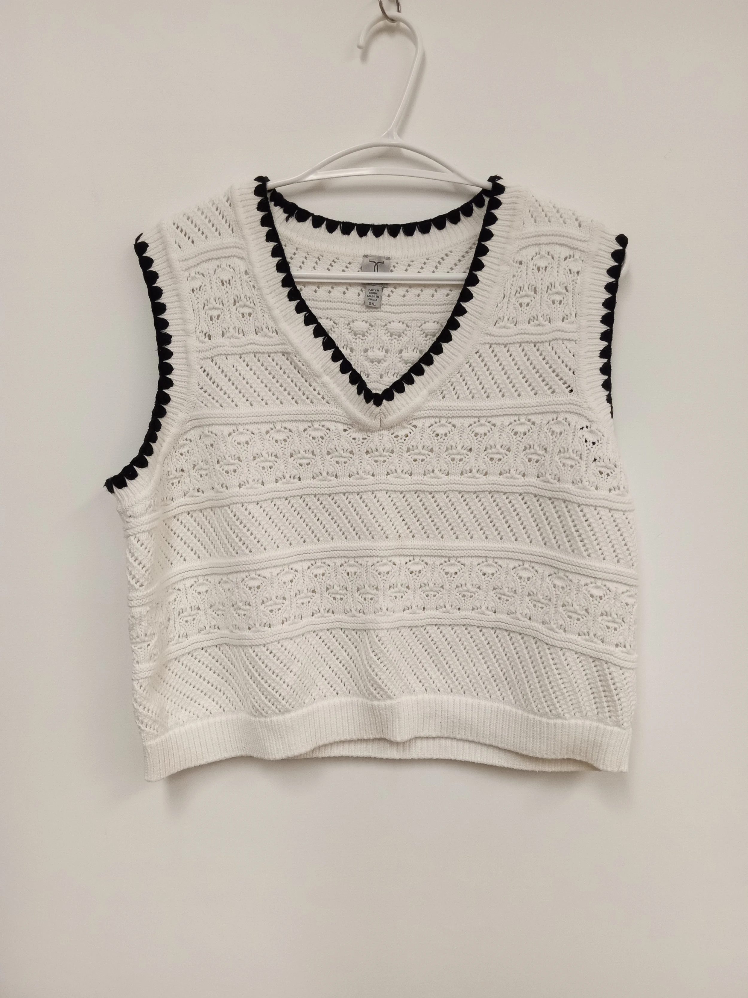 Haut sans manches, tricot blanc cassé, Tristan, L