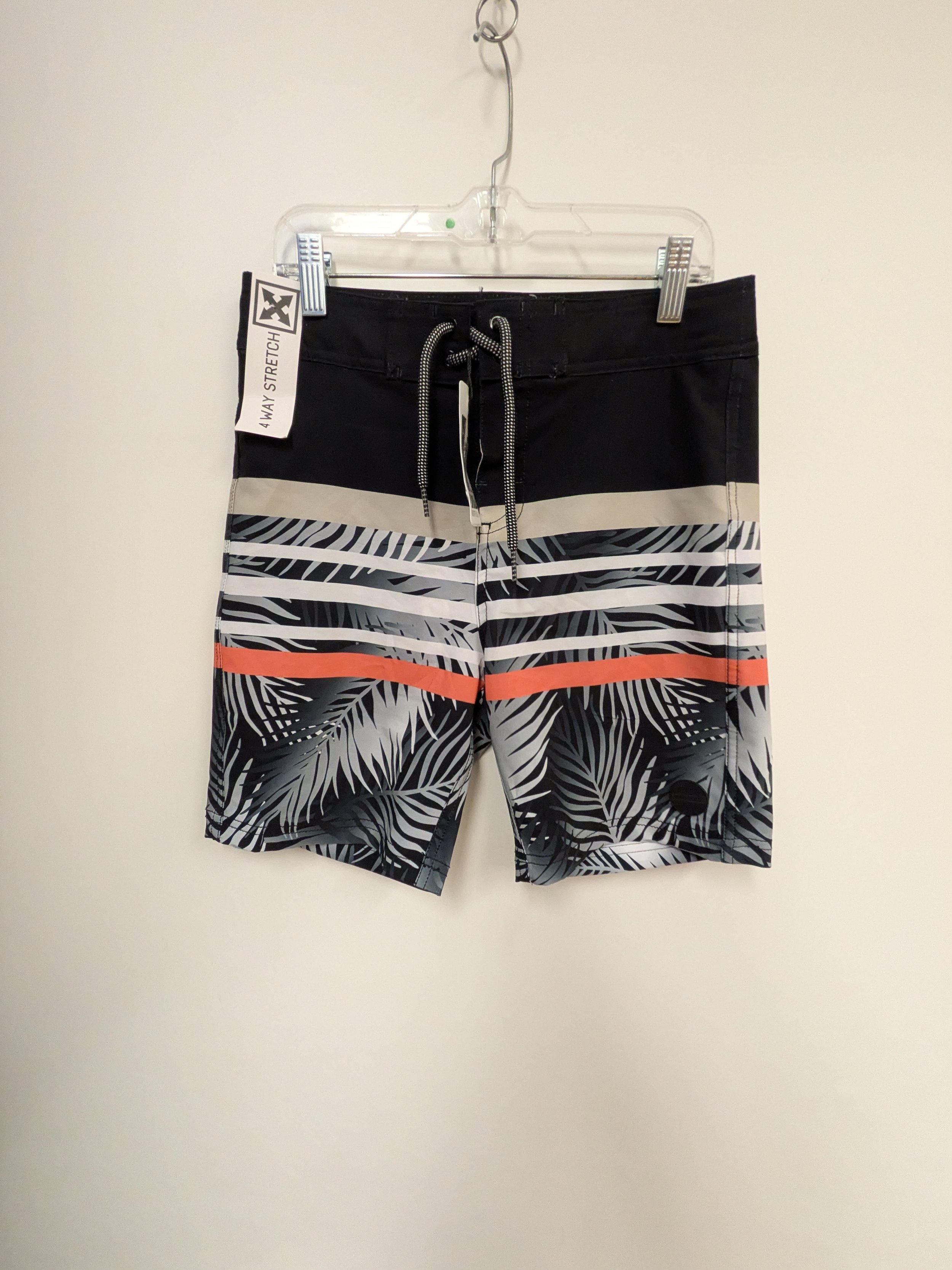 Neuf - Maillot de bain noir imprimé feuillage tropical, North Coast, XL (14 ans (valeur de 32,99$)