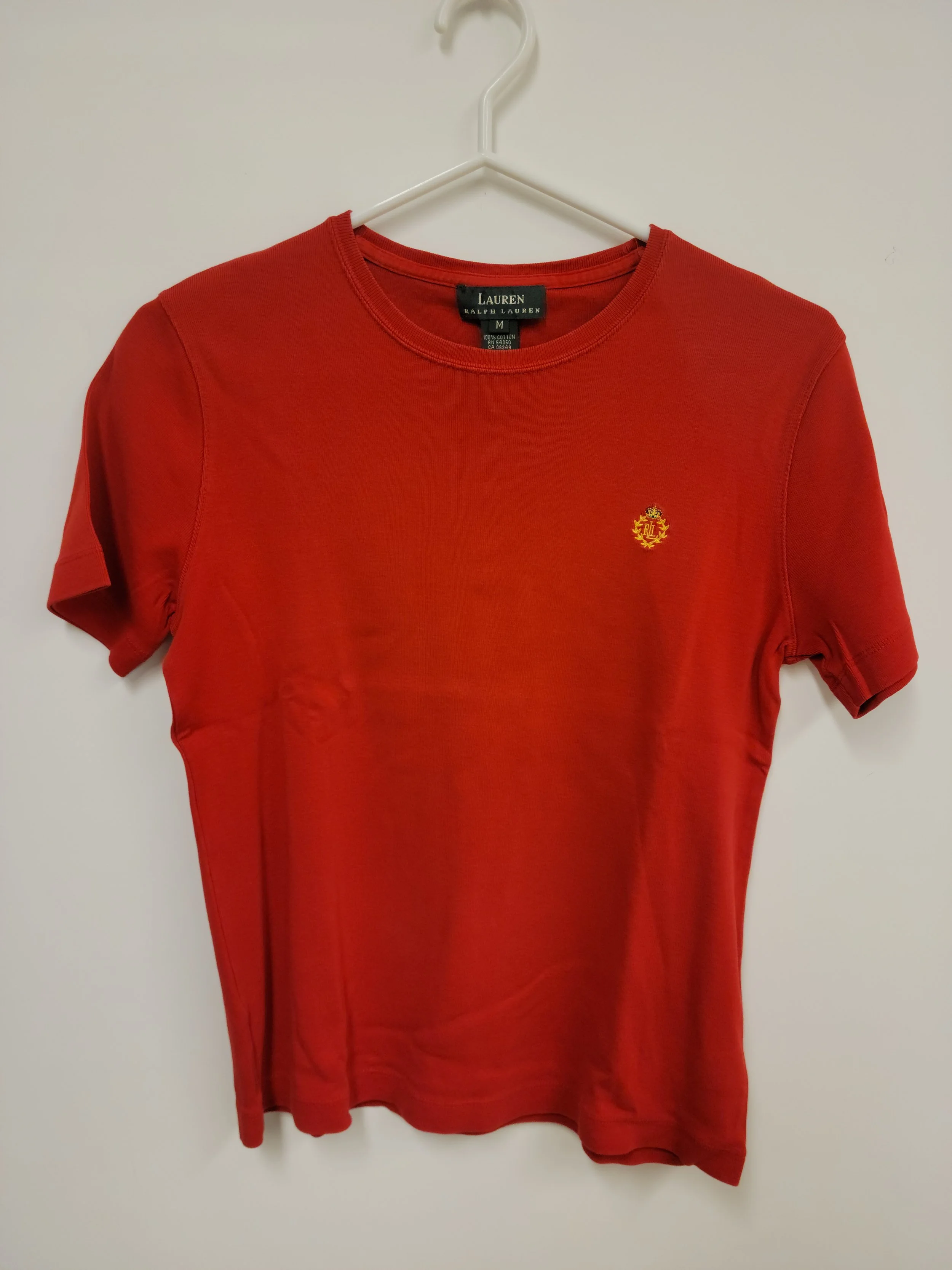 T-shirt rouge 100% coton, Ralph Lauren, Medium