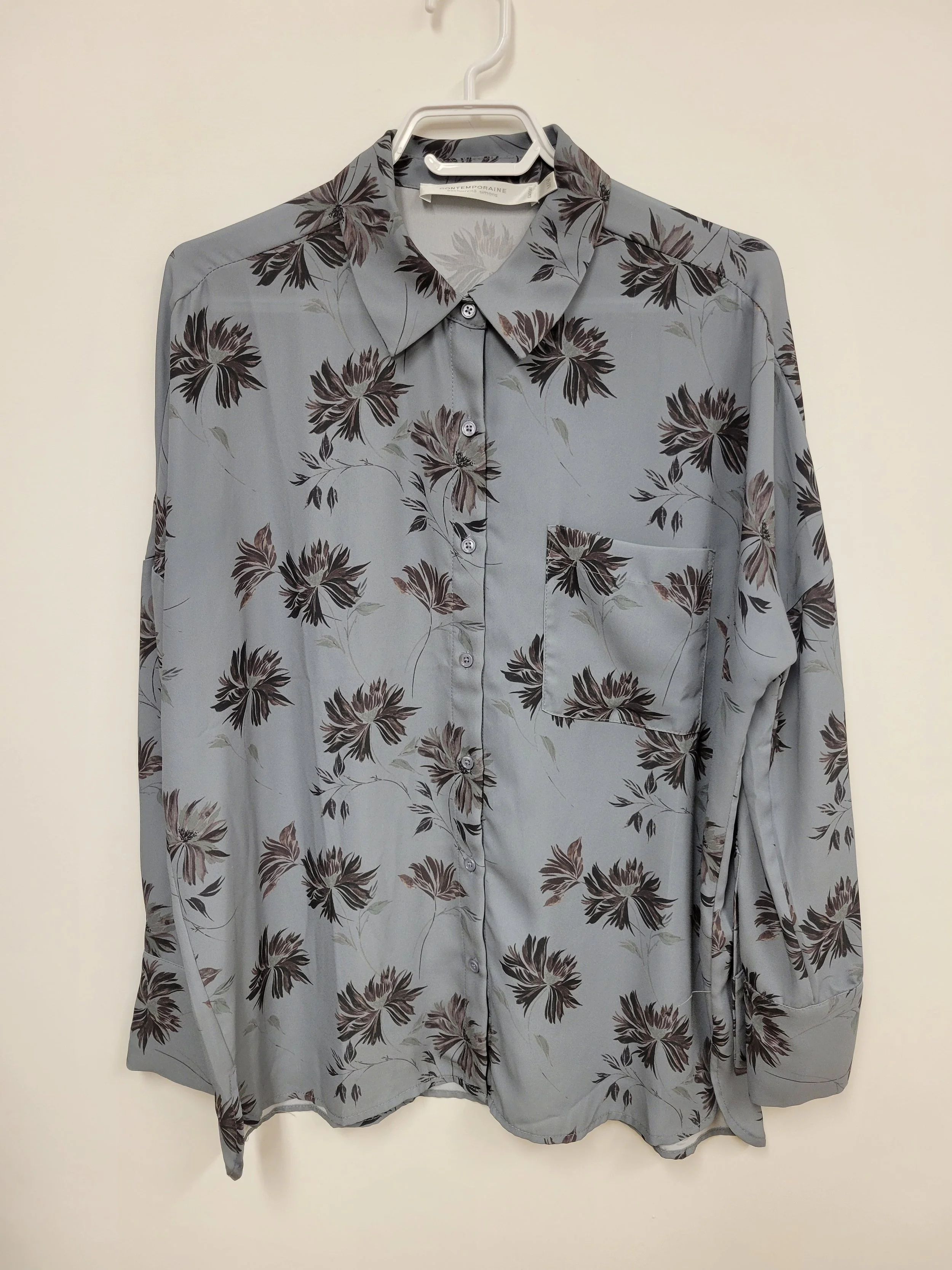 Chemise légère gris-bleu, Contemporaine, M