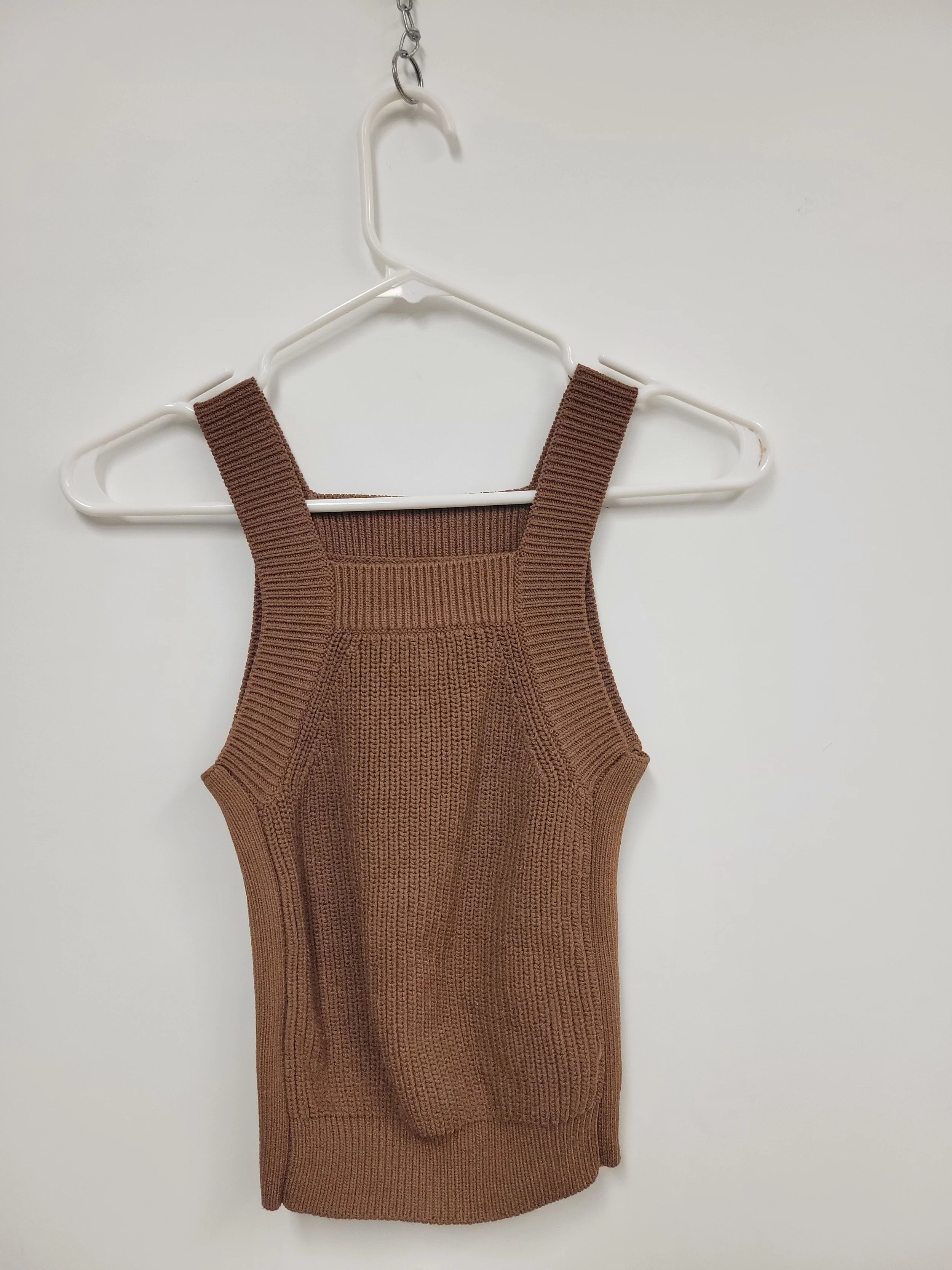 Gilet sans manche en tricot, Caramel, Frank And Oak, XS