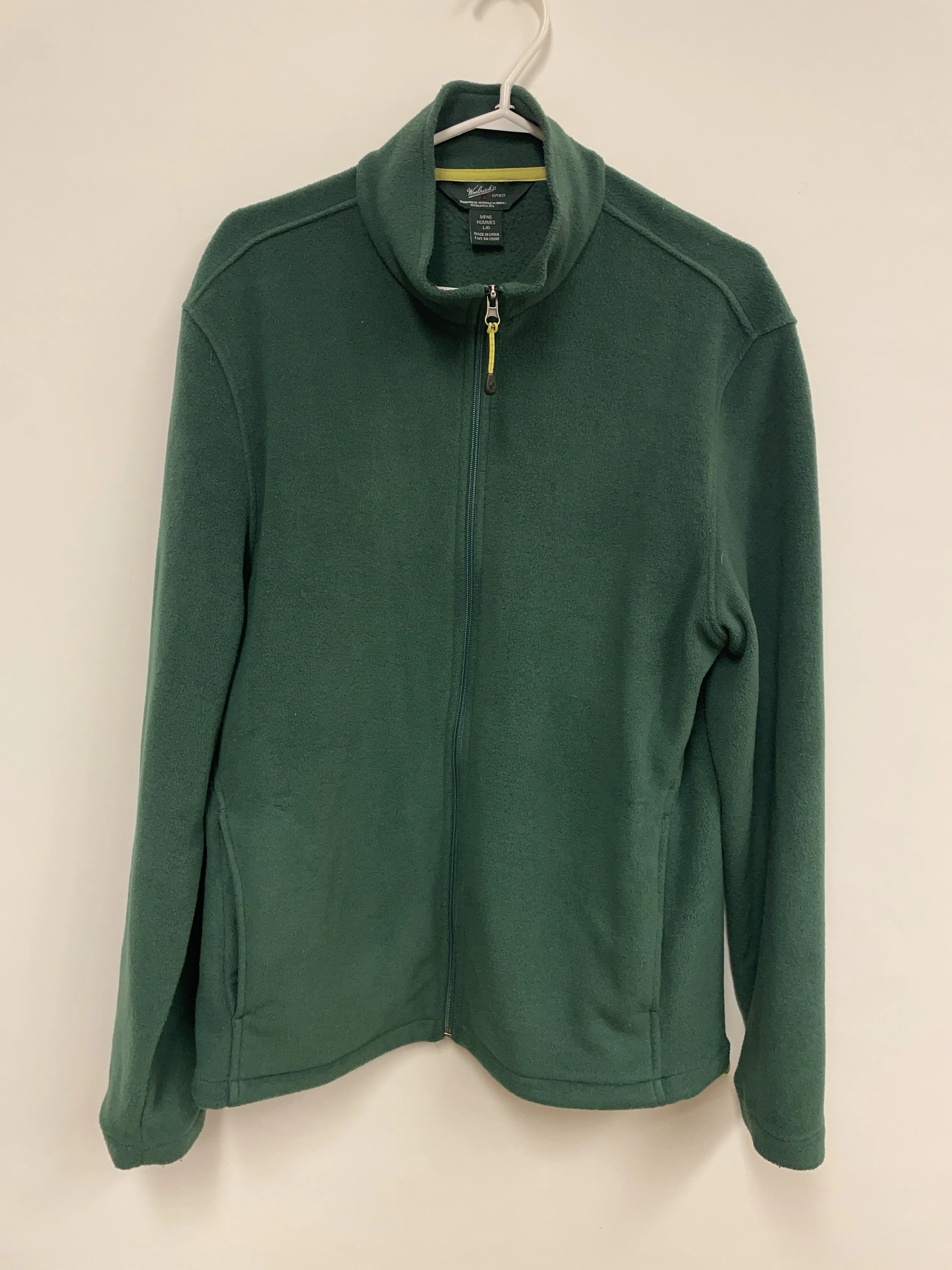 Polar vert, WOOLRICH, fermeture à glissière, taille L.