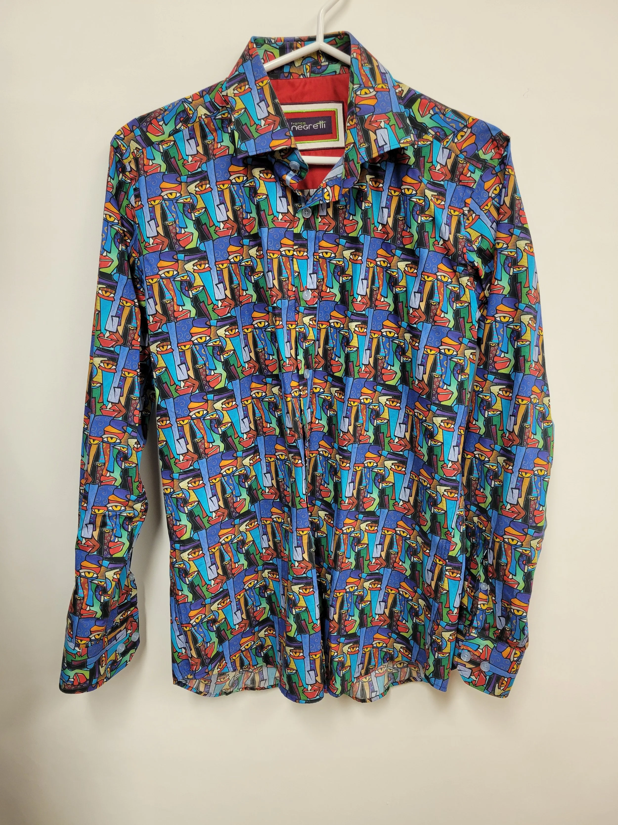 Chemise imprimé style picasso, Franco Negretti, M