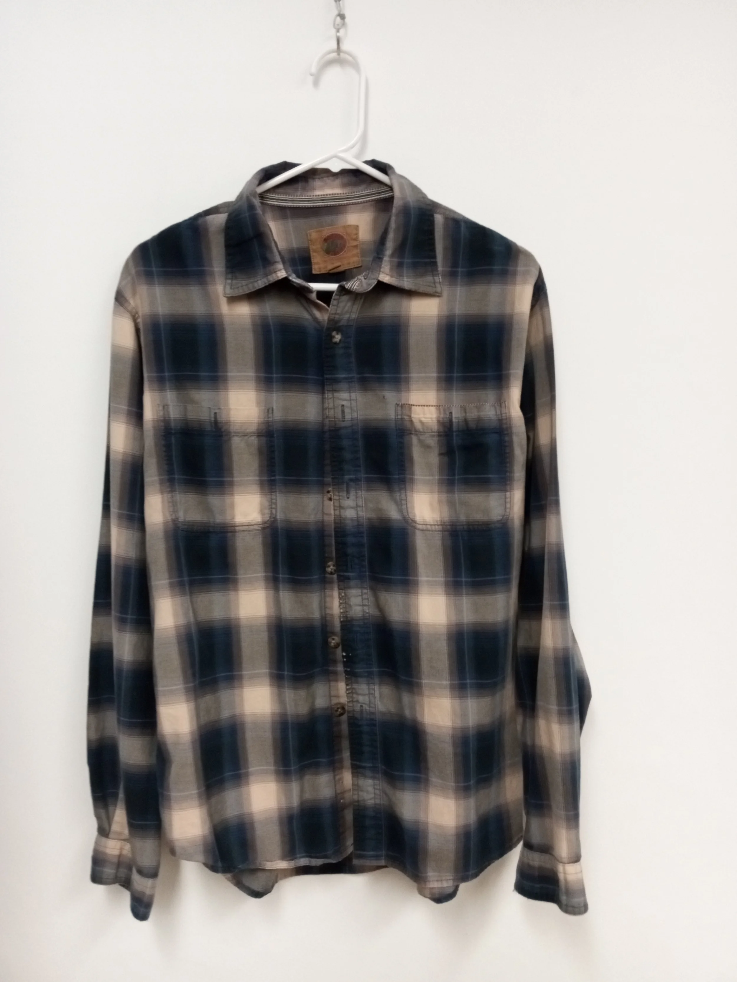Chemise à carreaux (100% coton), Marine, brun, beige et noir, BOSTON TRADER'S, L