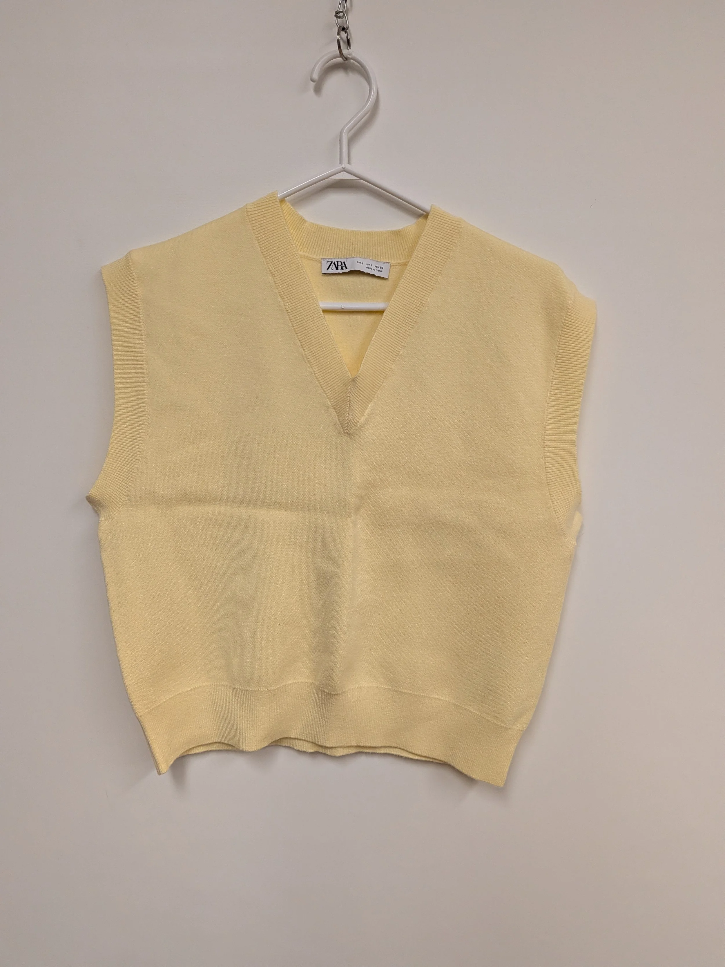 débardeur, jaune pâle, over size, Zara, S