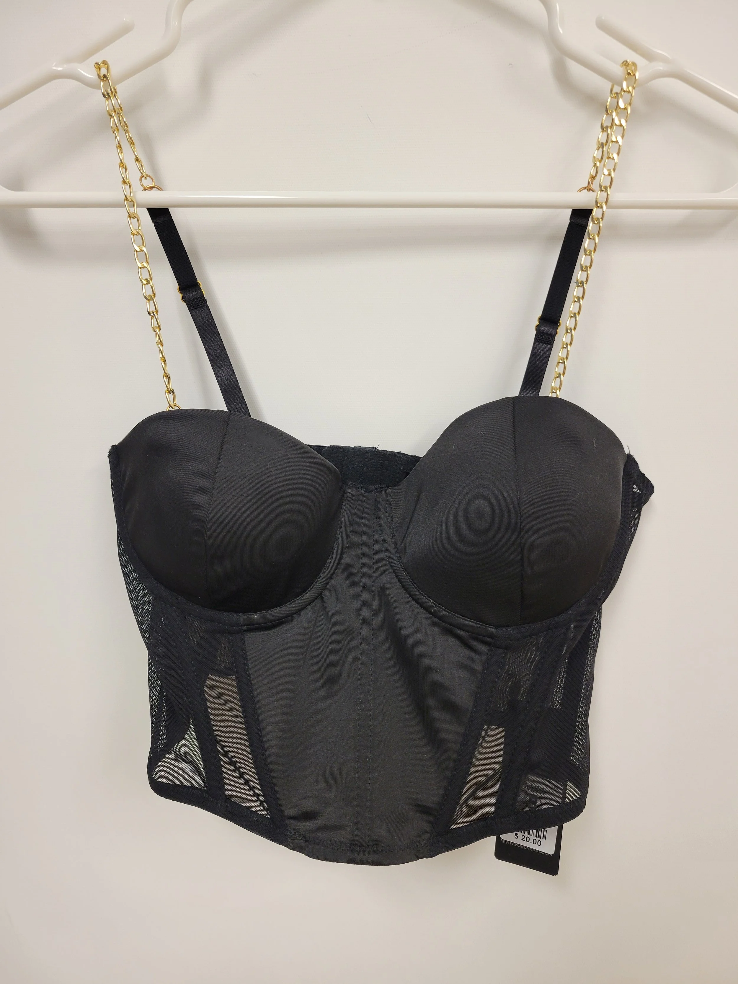 NEUF - Bustier noir court, Forever 21, Medium