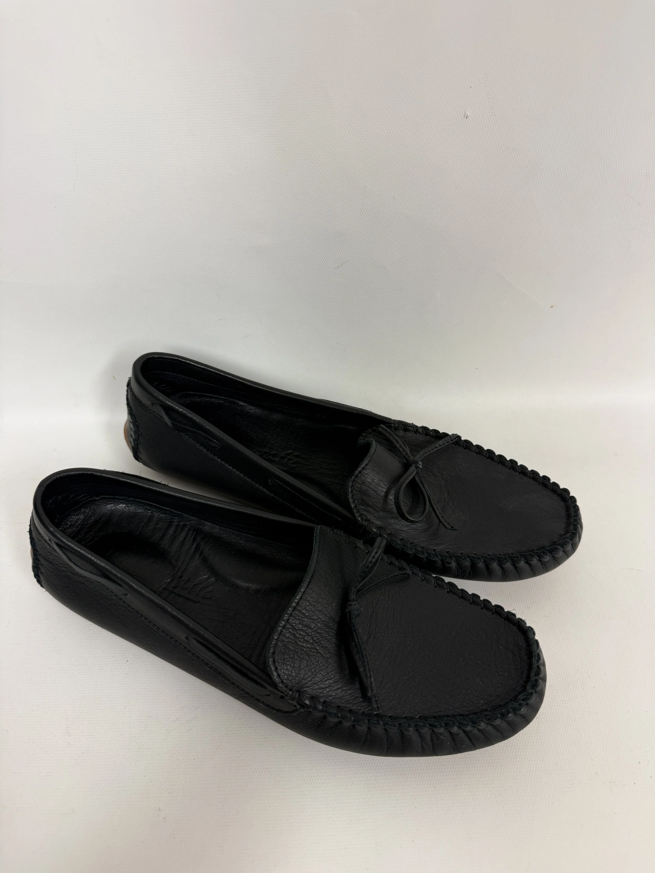 Flâneurs en cuir noir souple, L’Intervalle, pointure 40