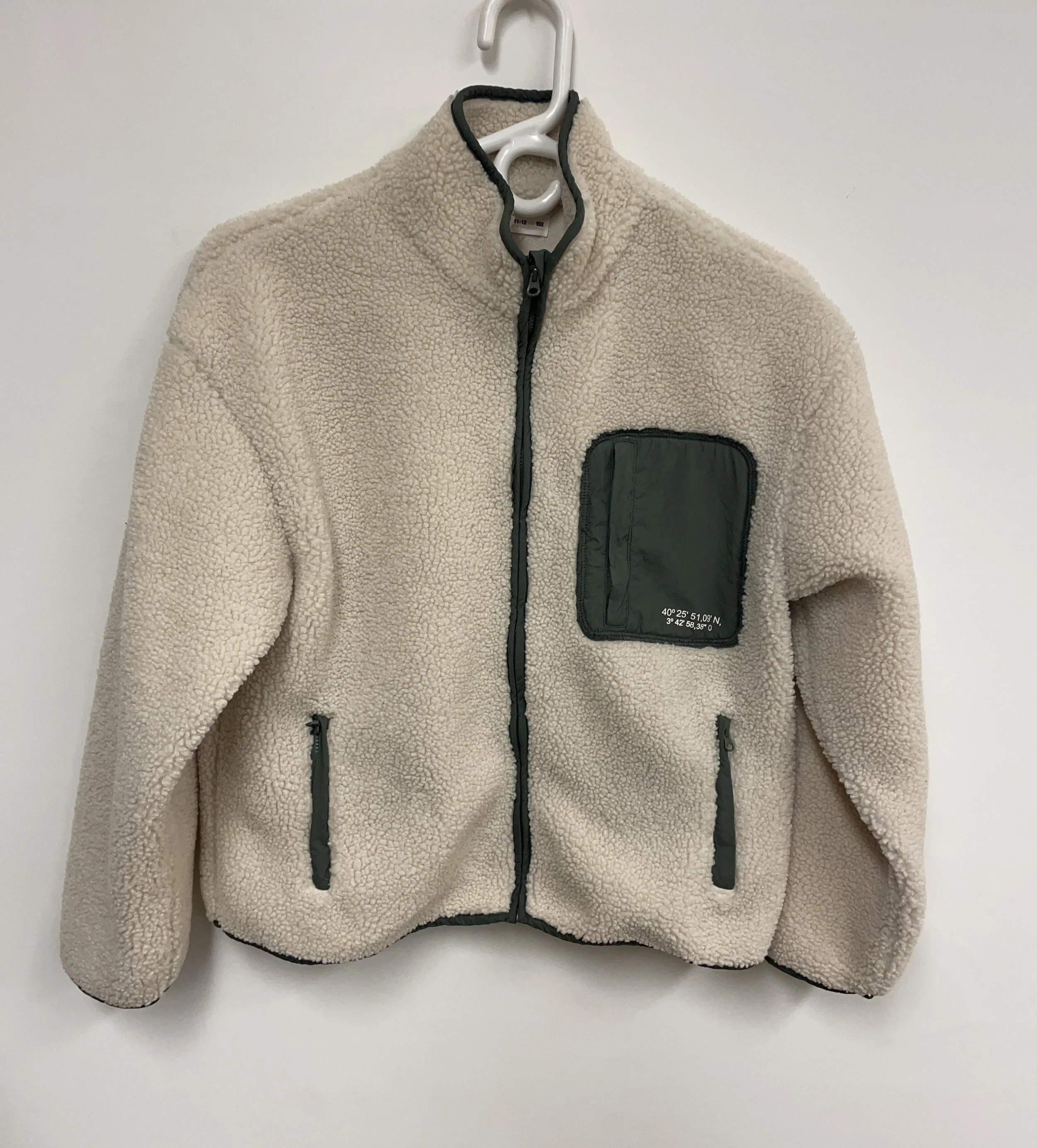 Polar beige et vert, ZARA, taille 11-12 ans