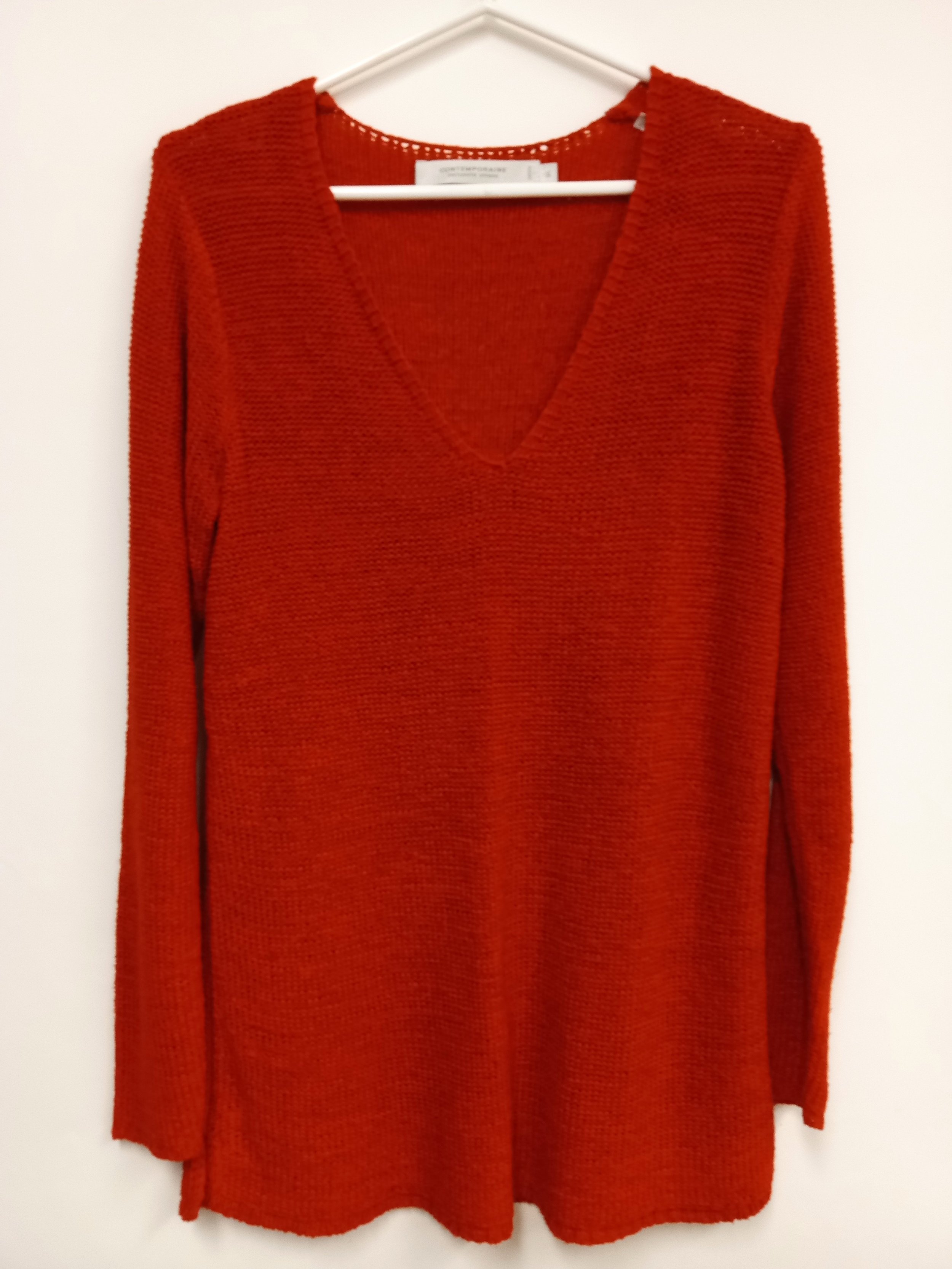 Robe orange en tricoté, Contemporaine, L