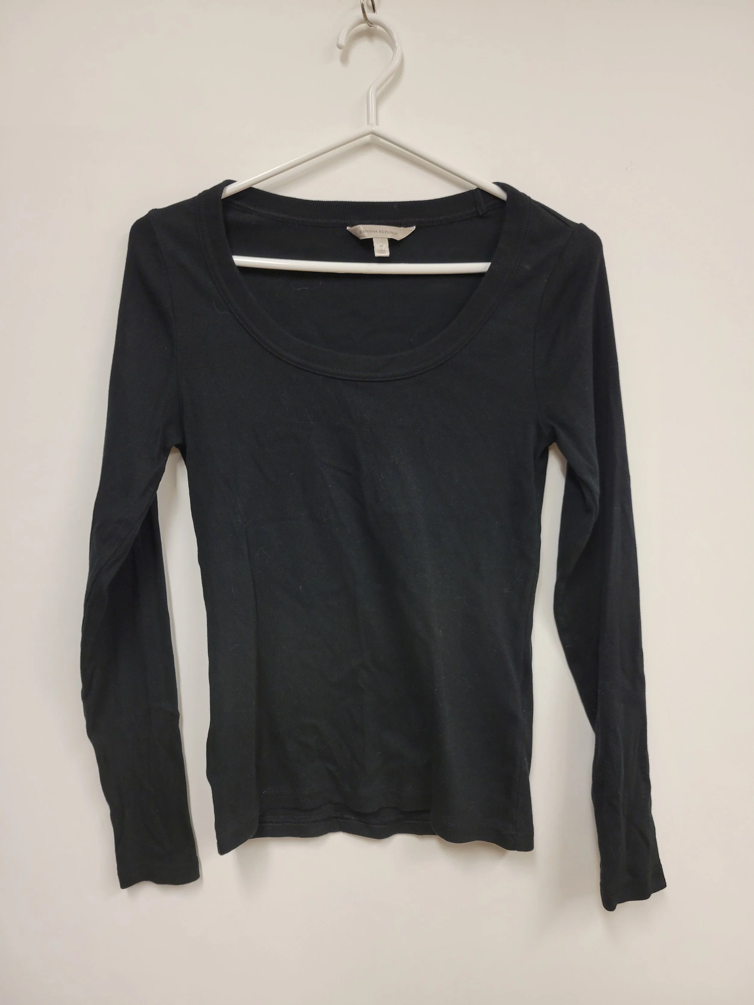 Haut manches longues, noir, Banana Republic, M