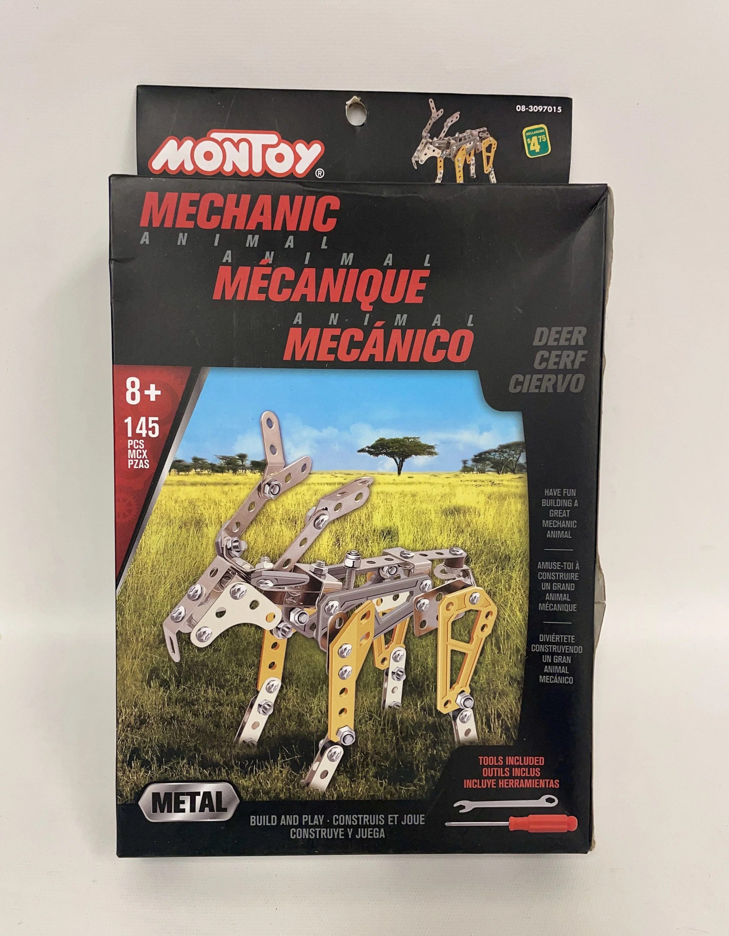 Grand animal mécanique à construire, un cerf, âge 8 +.