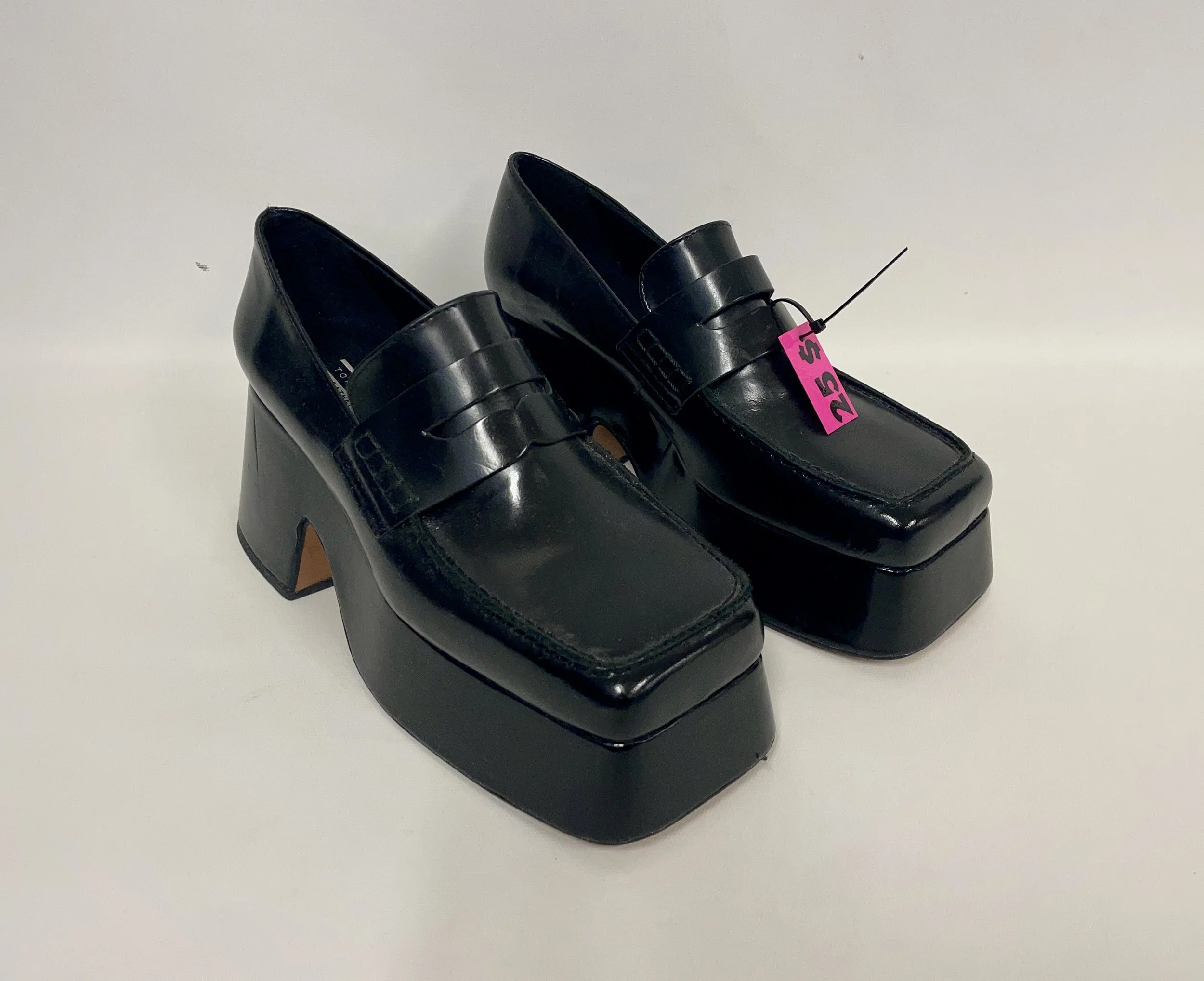 Chaussures plateformes noires, TOP SHOP, Espagne, pointure 37 (6,5).