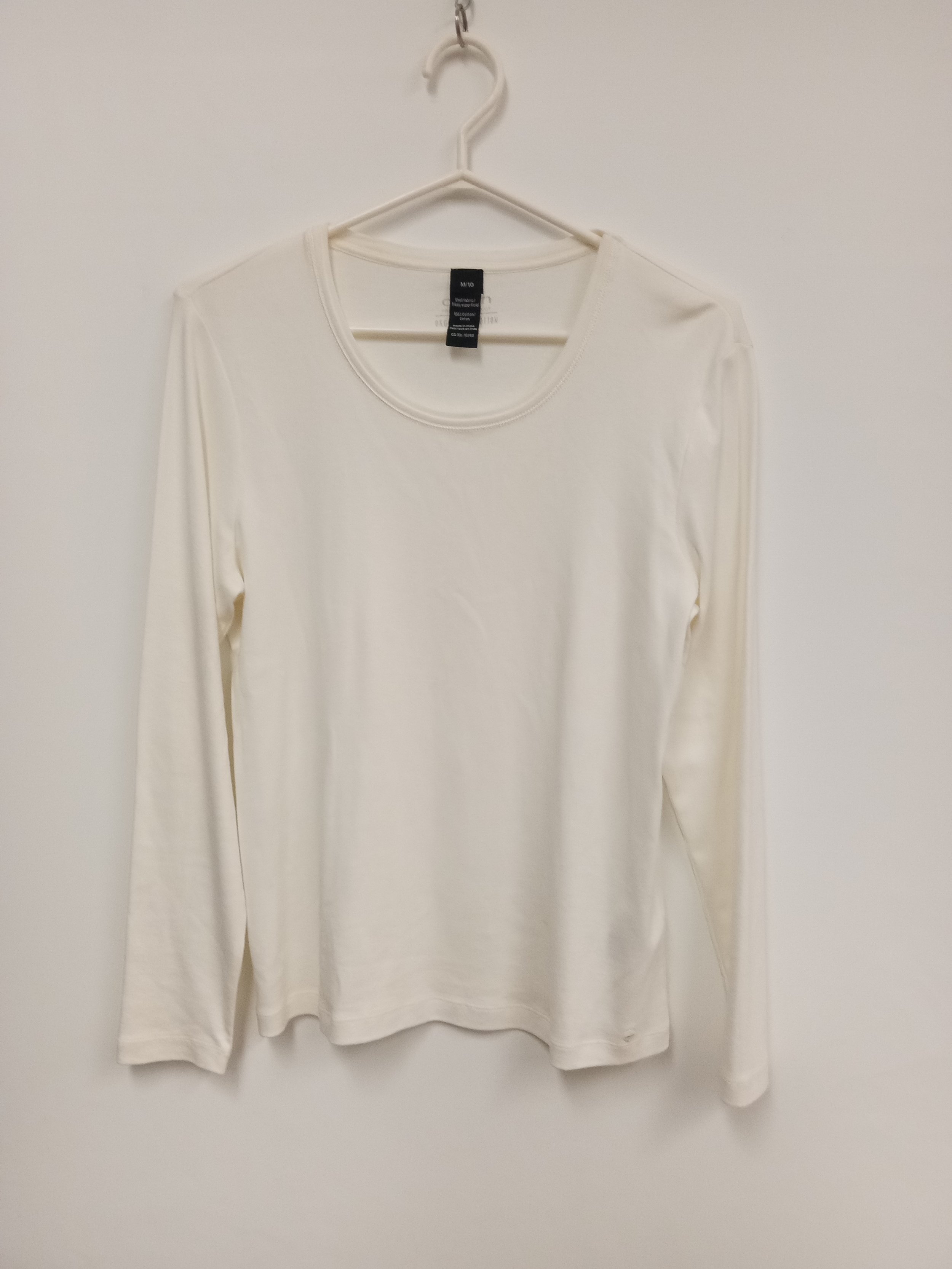 Haut manches longues (100% Coton organique), Crème, OLSEN, M