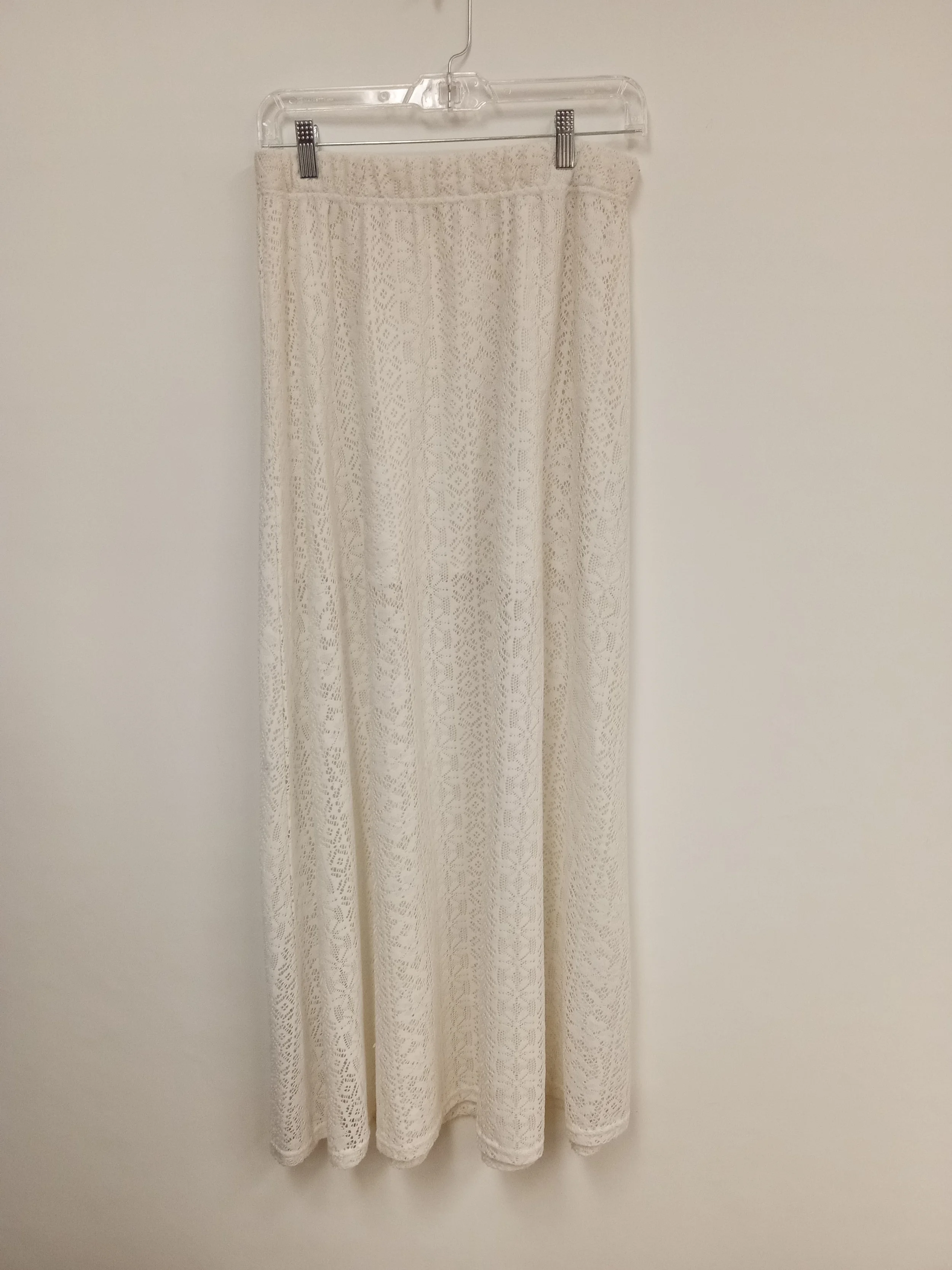 Jupe longue, motif dentelle, écru, ARDENE, M