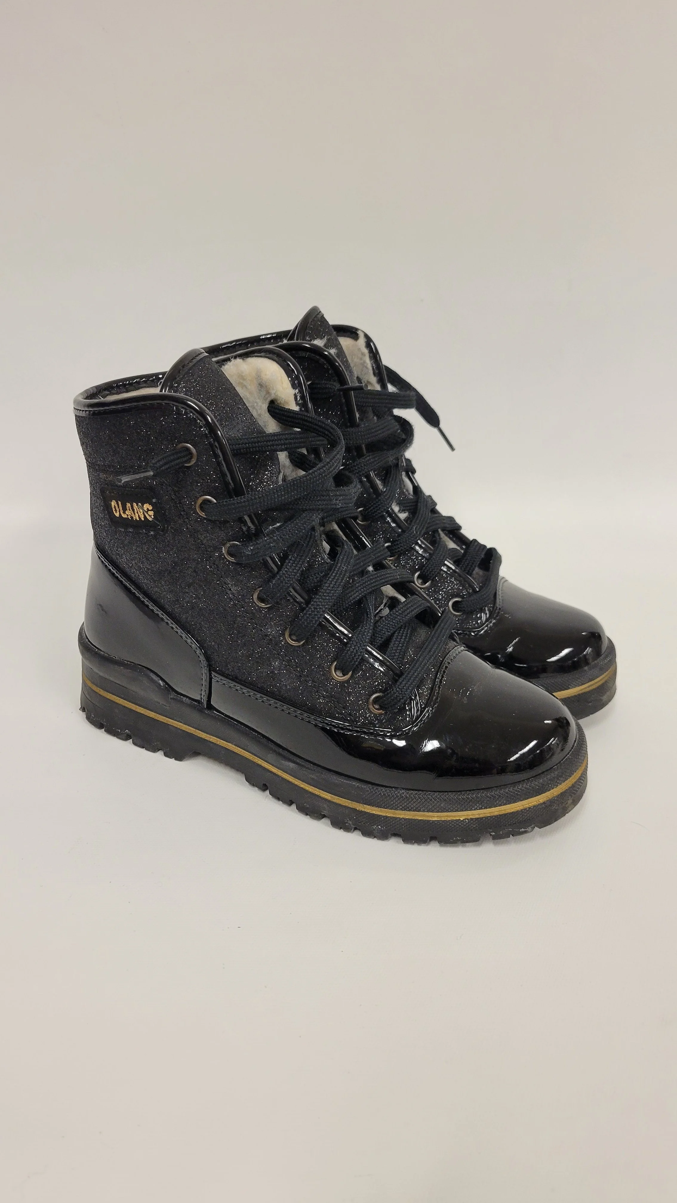 Bottes noires scintillantes, doublure style mouton, Olang, pointure 37