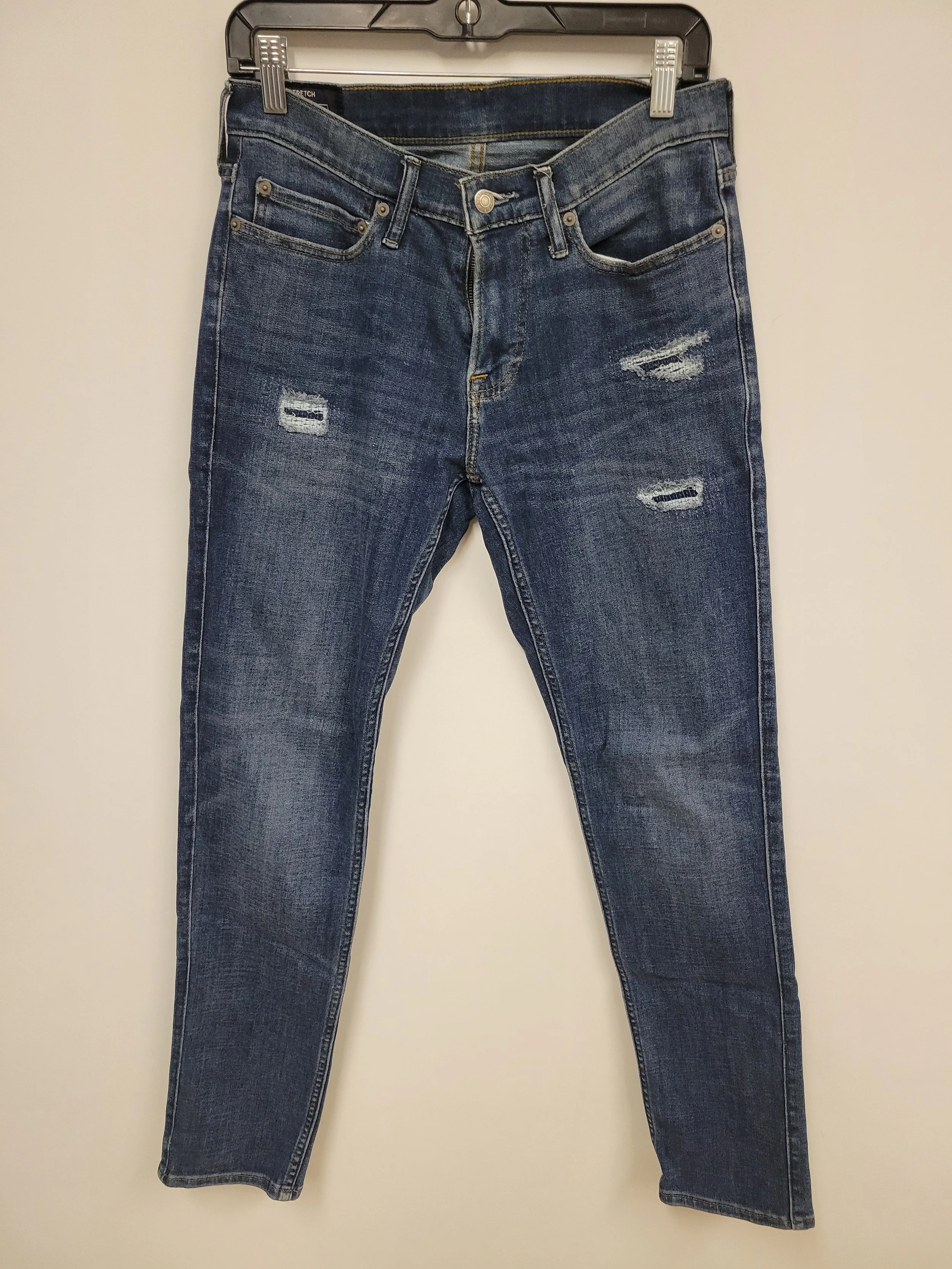 jeans troué, jambe étroite, abercombie&fitch, taille 28