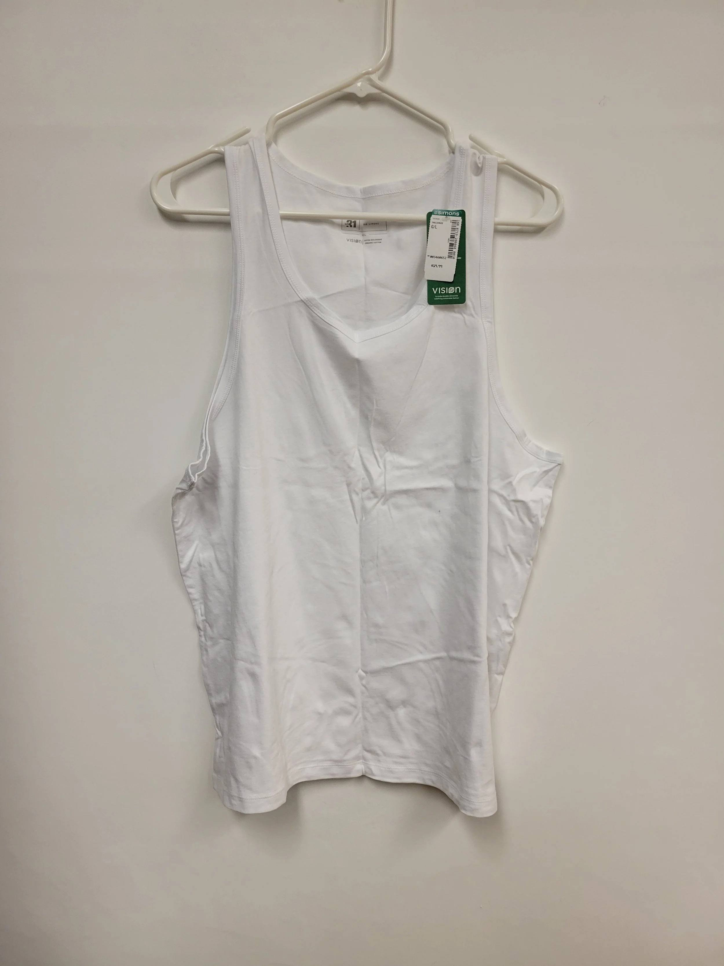 NEUF - Camisole blanche en coton bio, Le 31, L