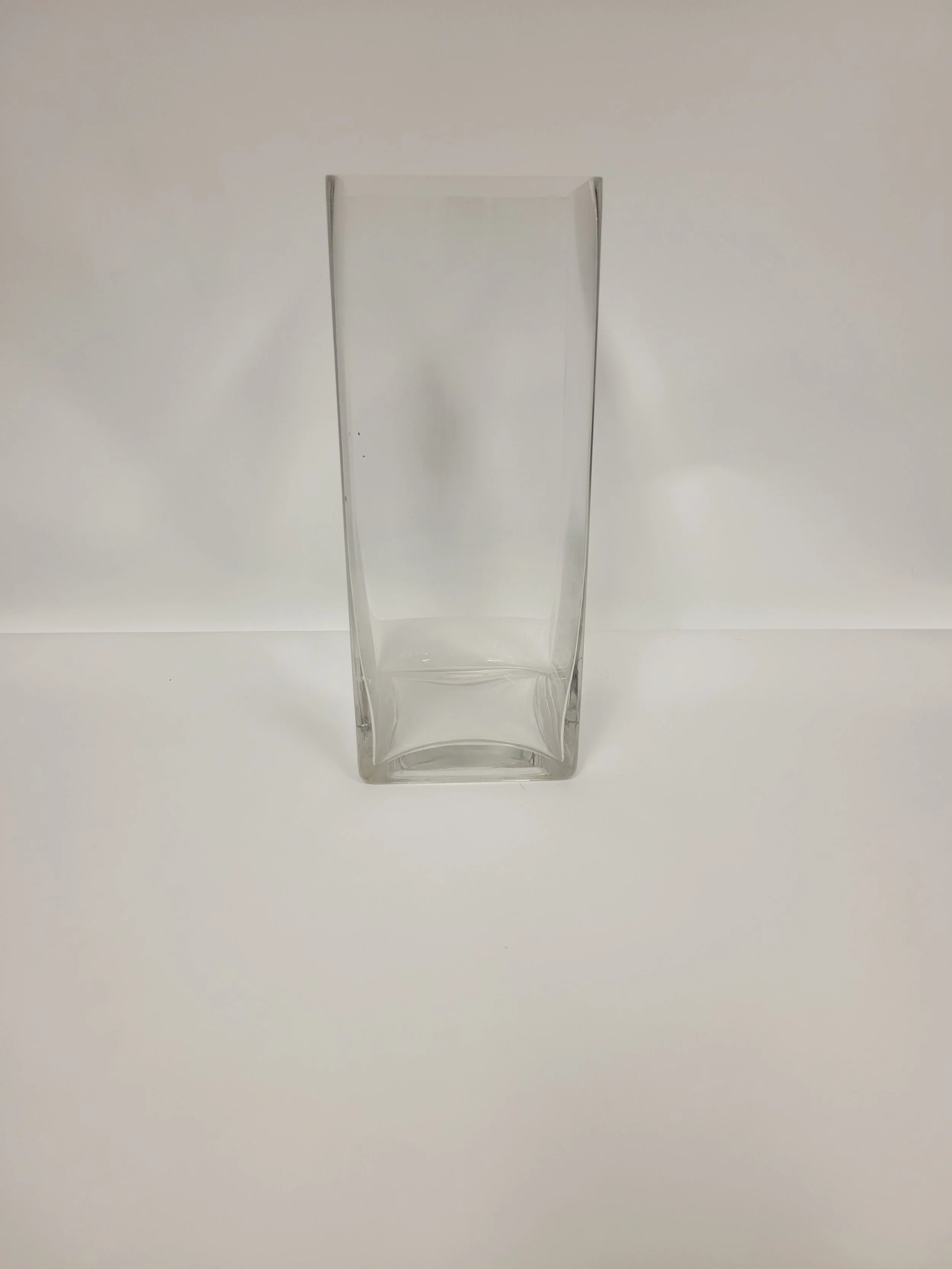 Grand vase en verre rectangulaire