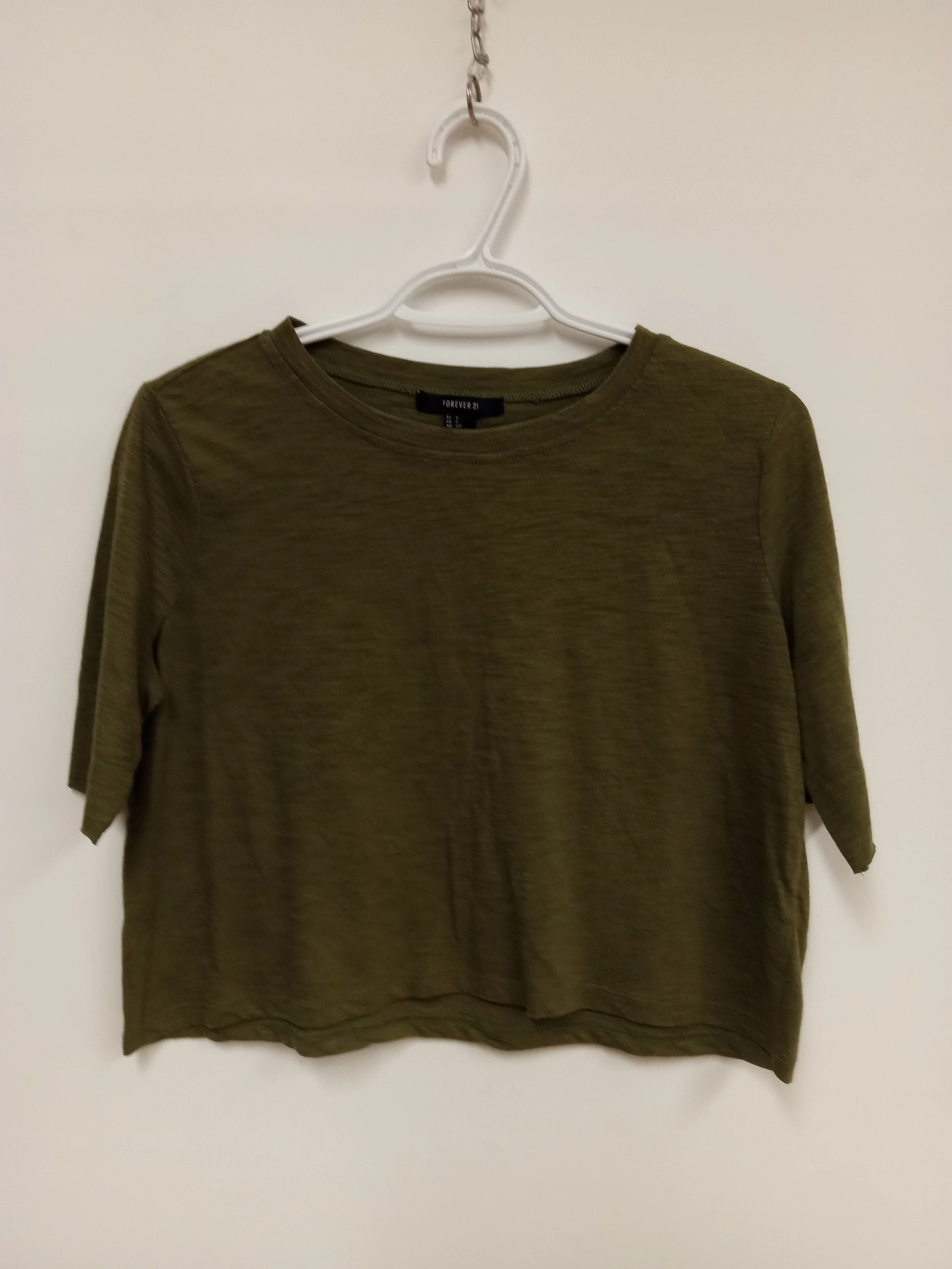 Croptop, Kaki, FOREVER 21, S