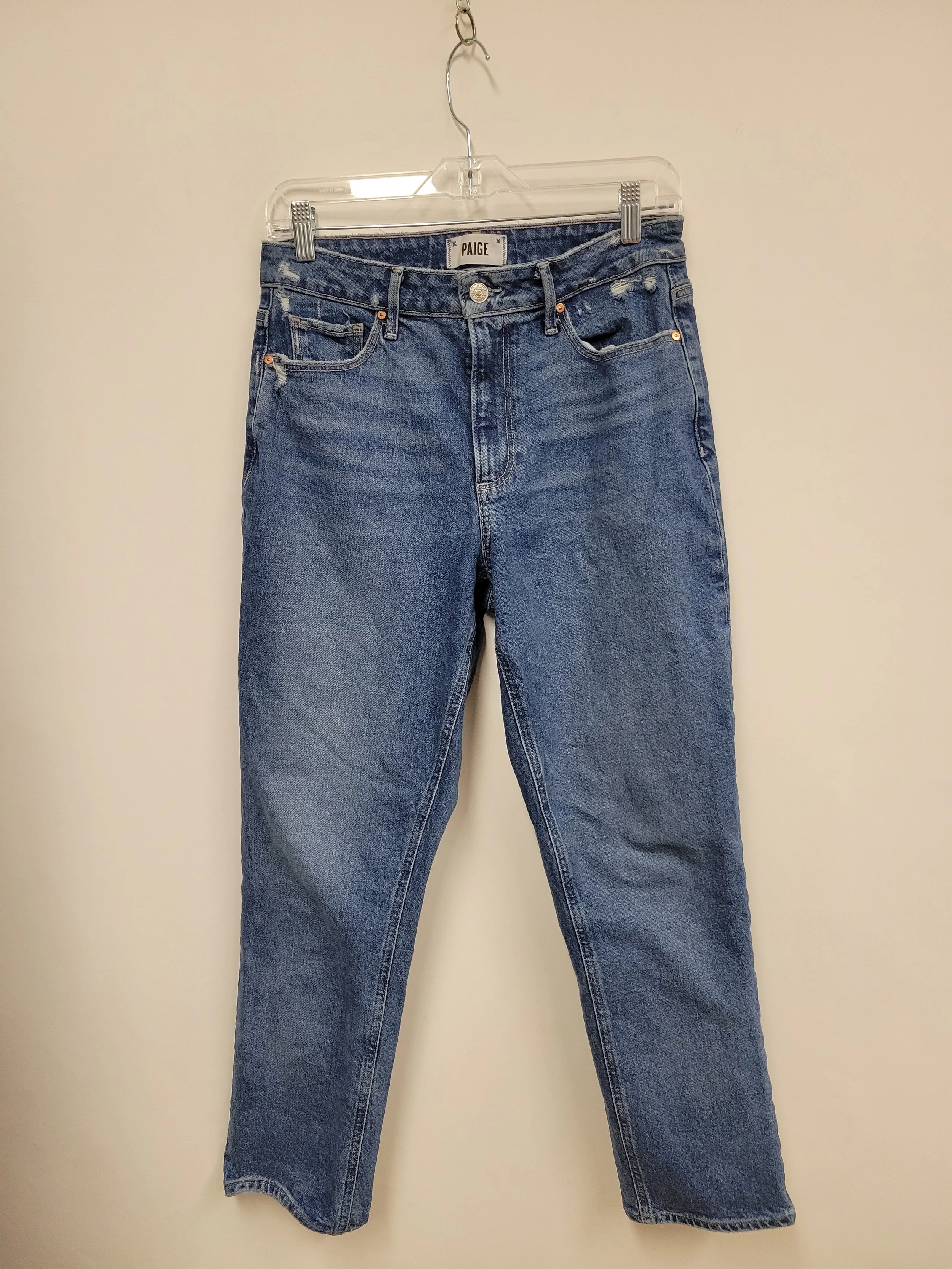 Jeans bleu pâle, à la cheville (high rise), PAIGE modèle Brigitte, Taille 28