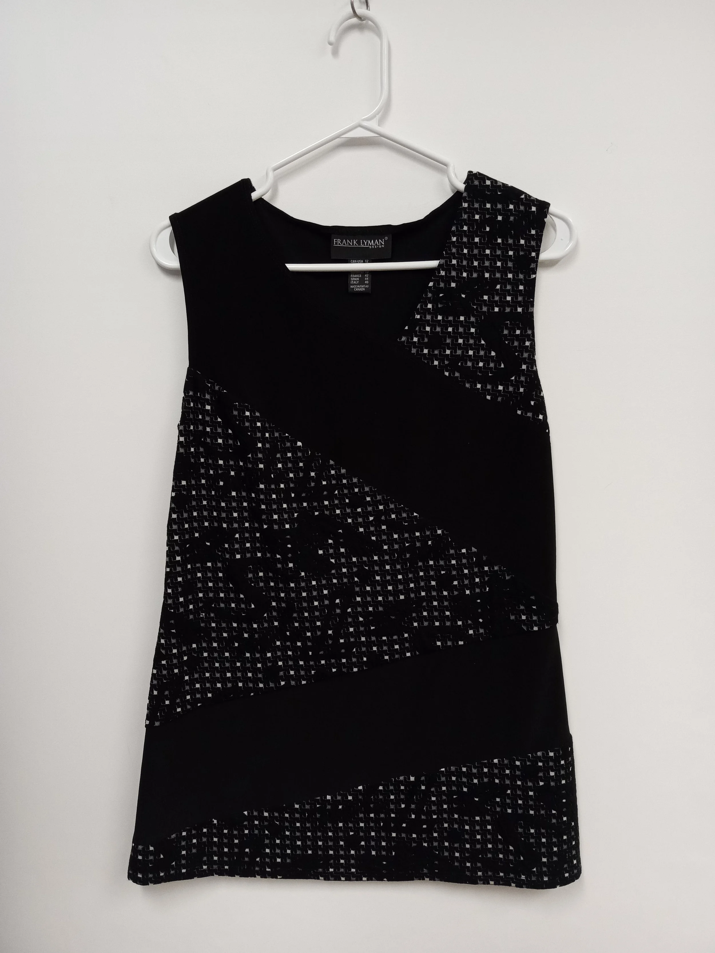 Haut sans manches, noir, Frank Lyman, Taille 12