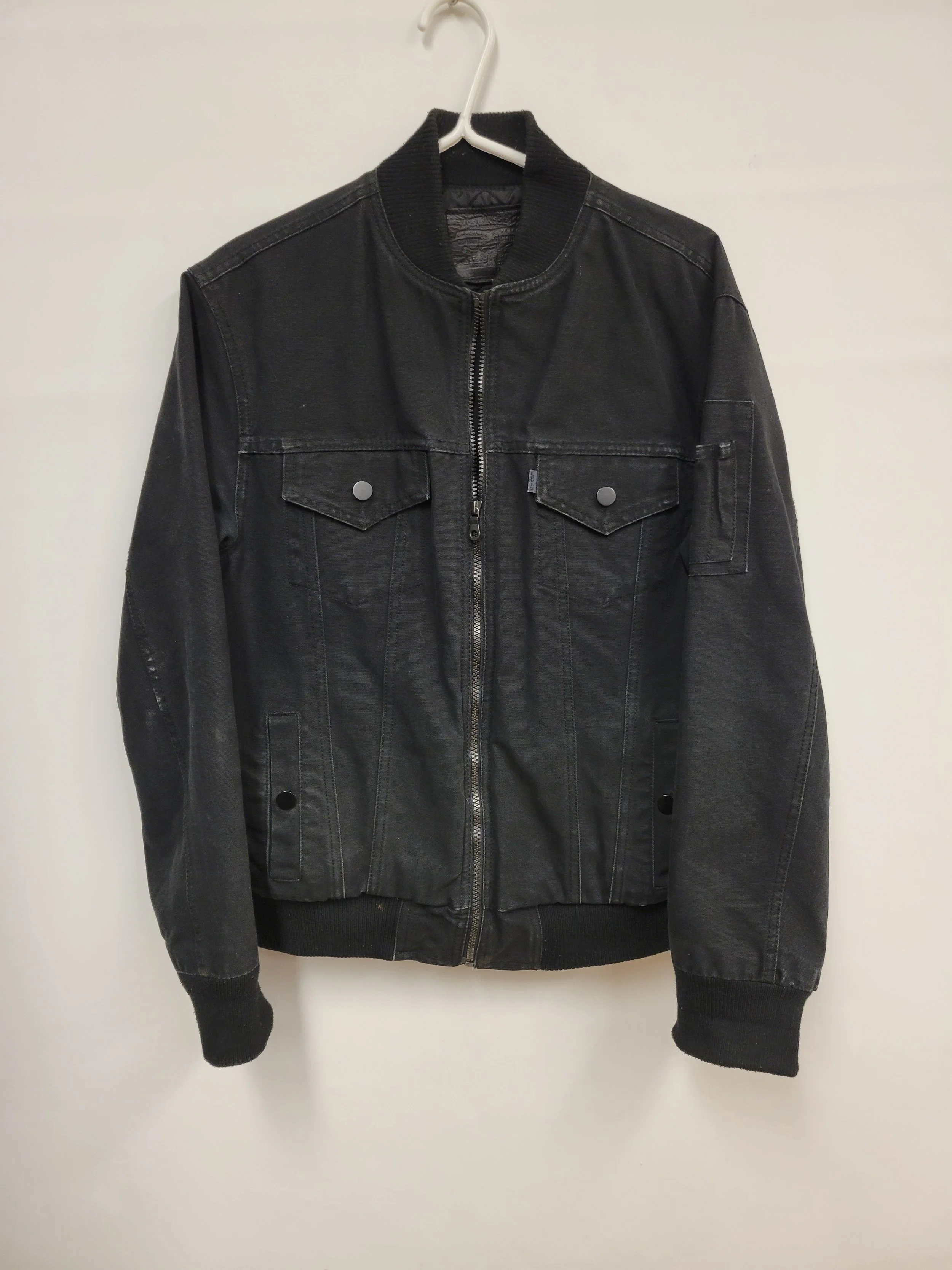 Manteau noir doublé en jean 100% coton, Levi's, L