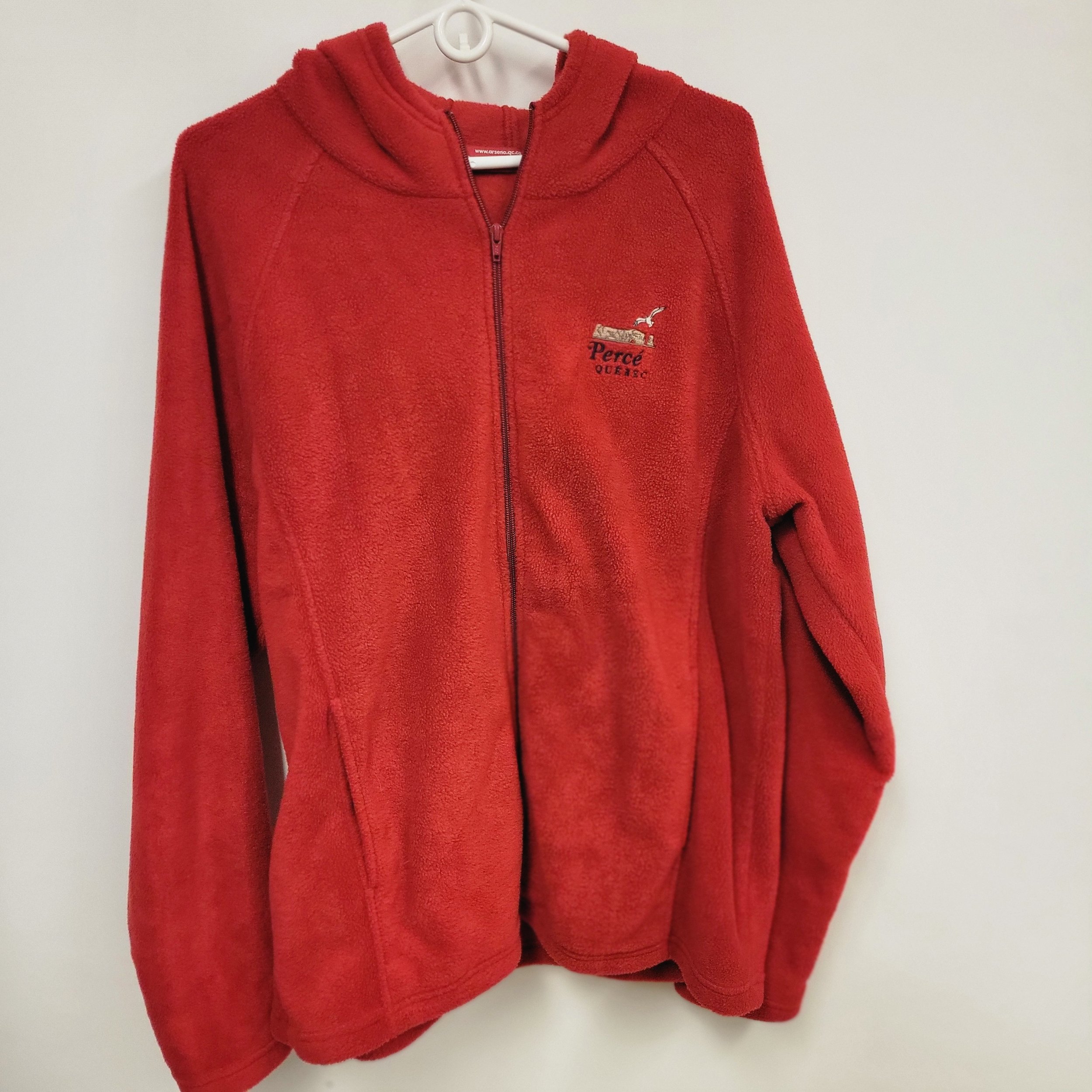 Veste en polar rouge Percé, Arseno, XL