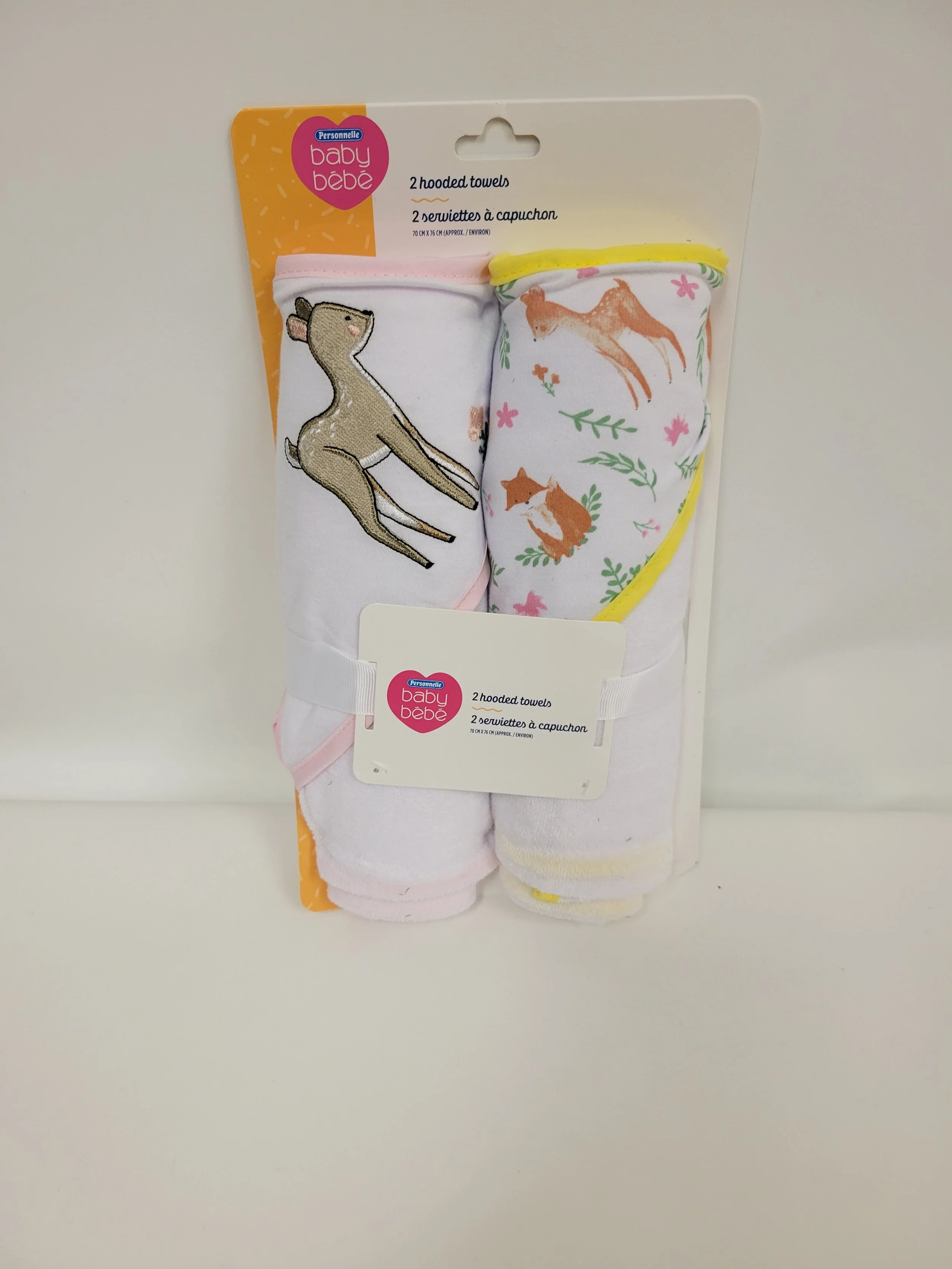 Lot de 2 serviettes à capuchon, Personnelle