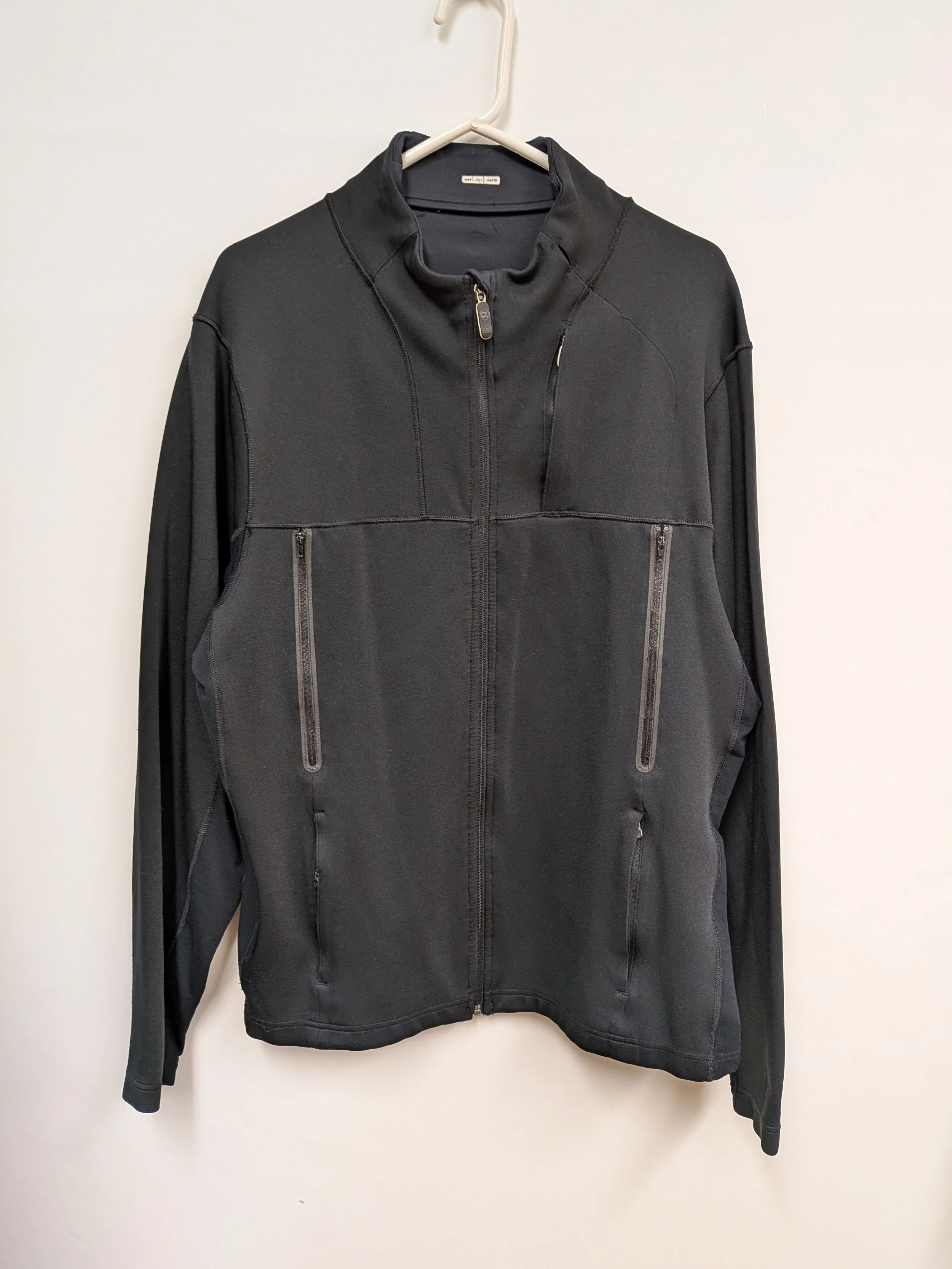 Veste sport chaude noire, LULULEMON, environ XL