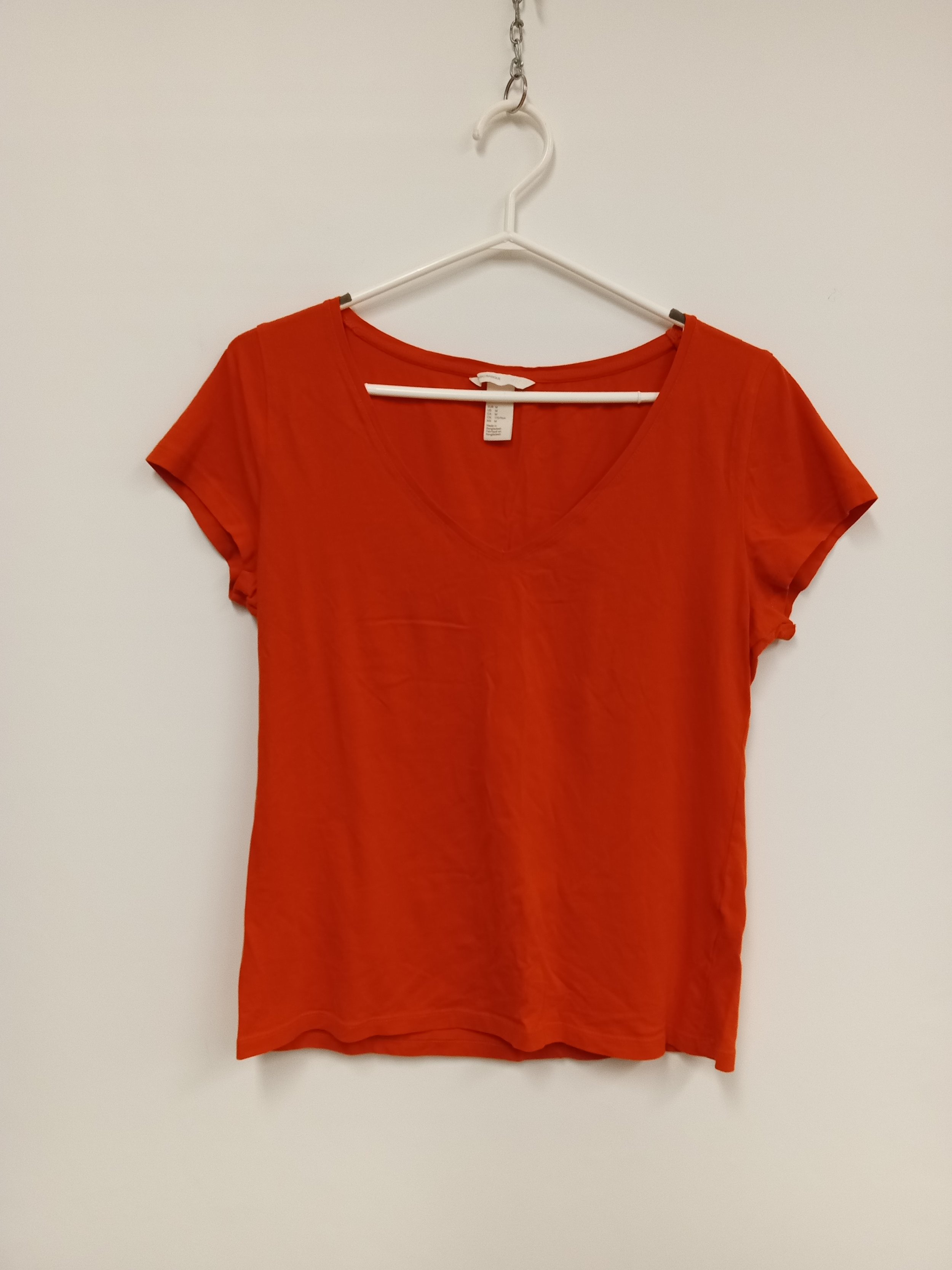 T-shirt rouge-orange, H&M, M