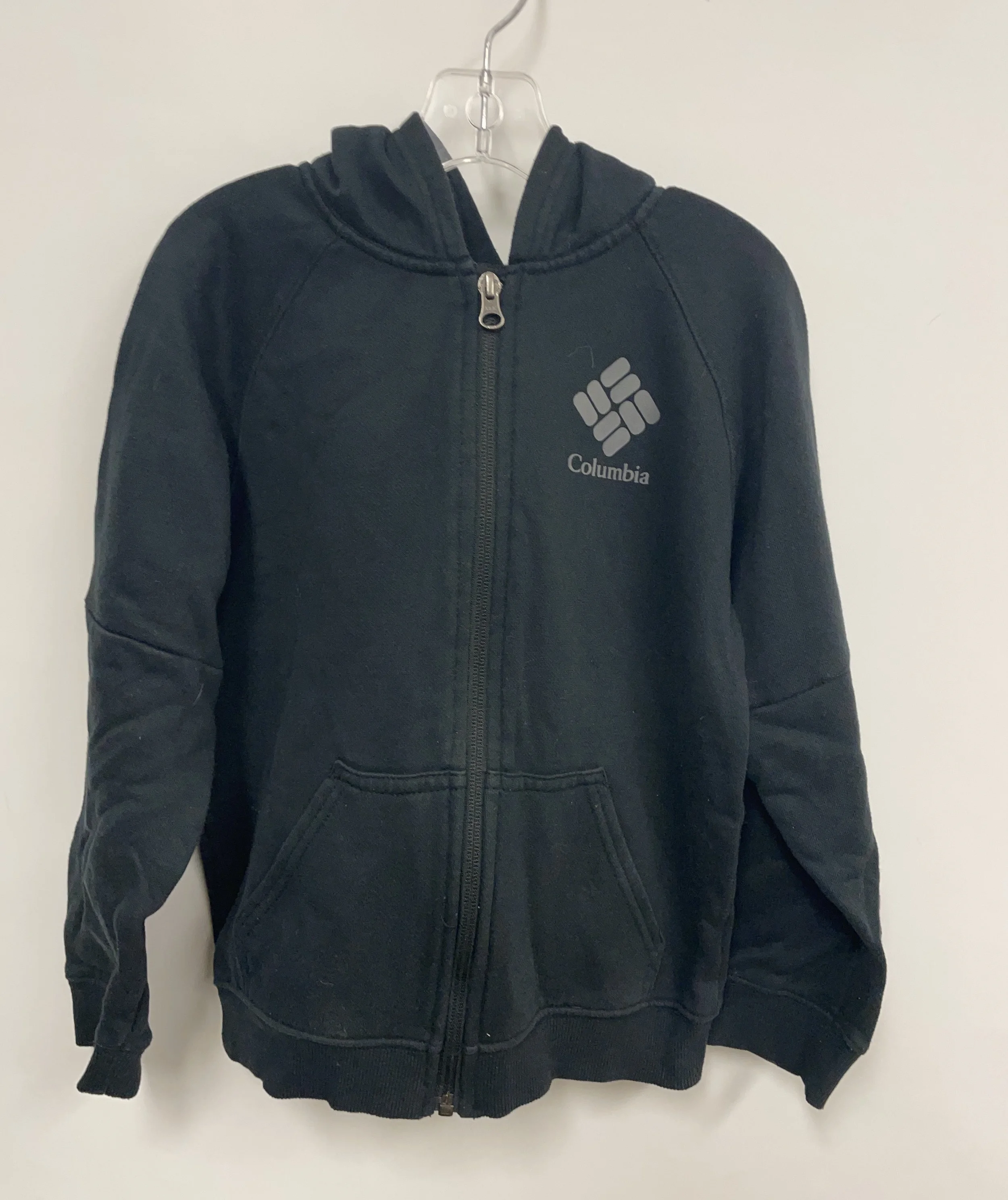 Coton ouaté noir avec capuchon, COLUMBIA, S (6-7 ans).