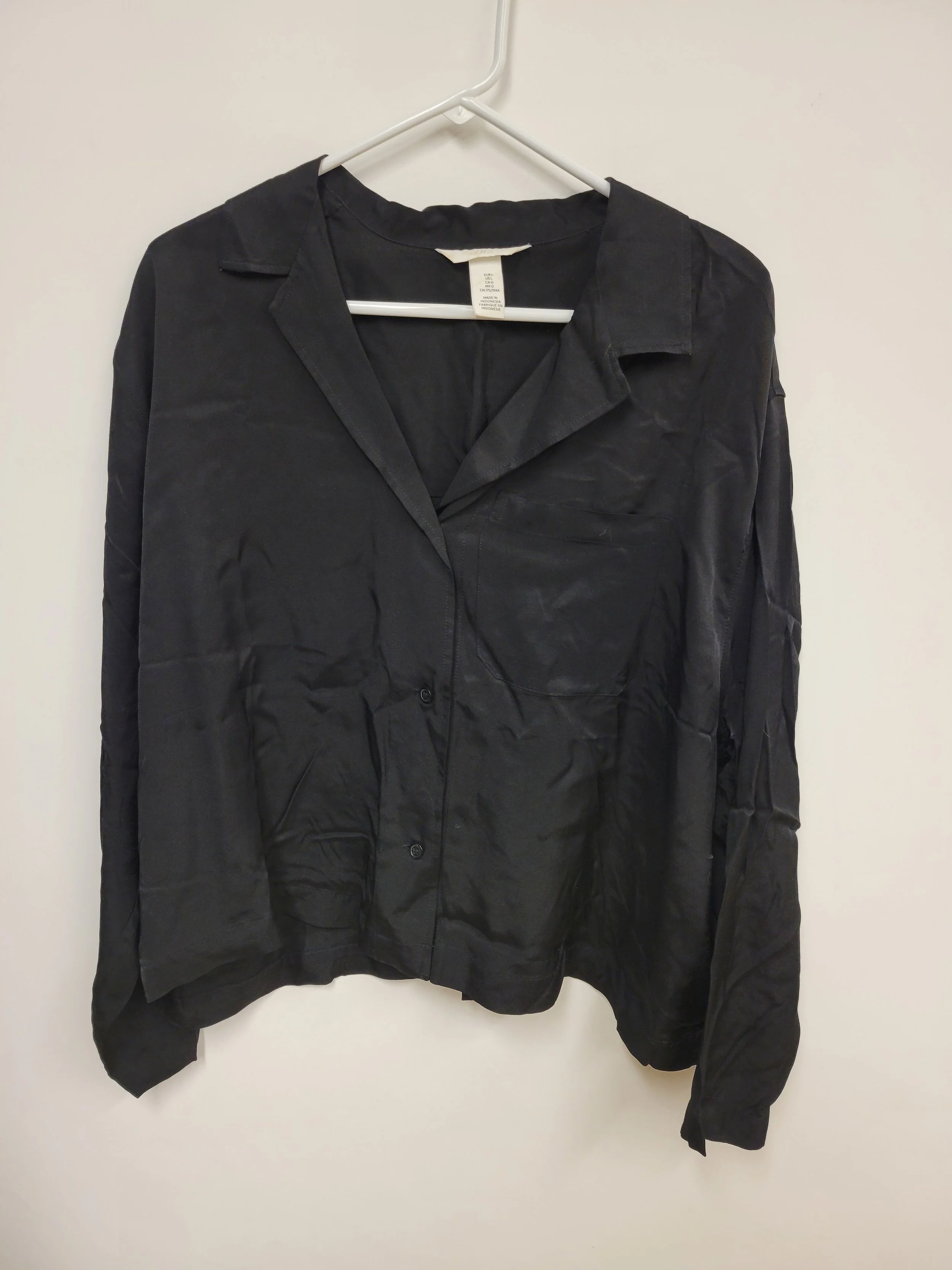 Chemisier noir, H&M, Large
