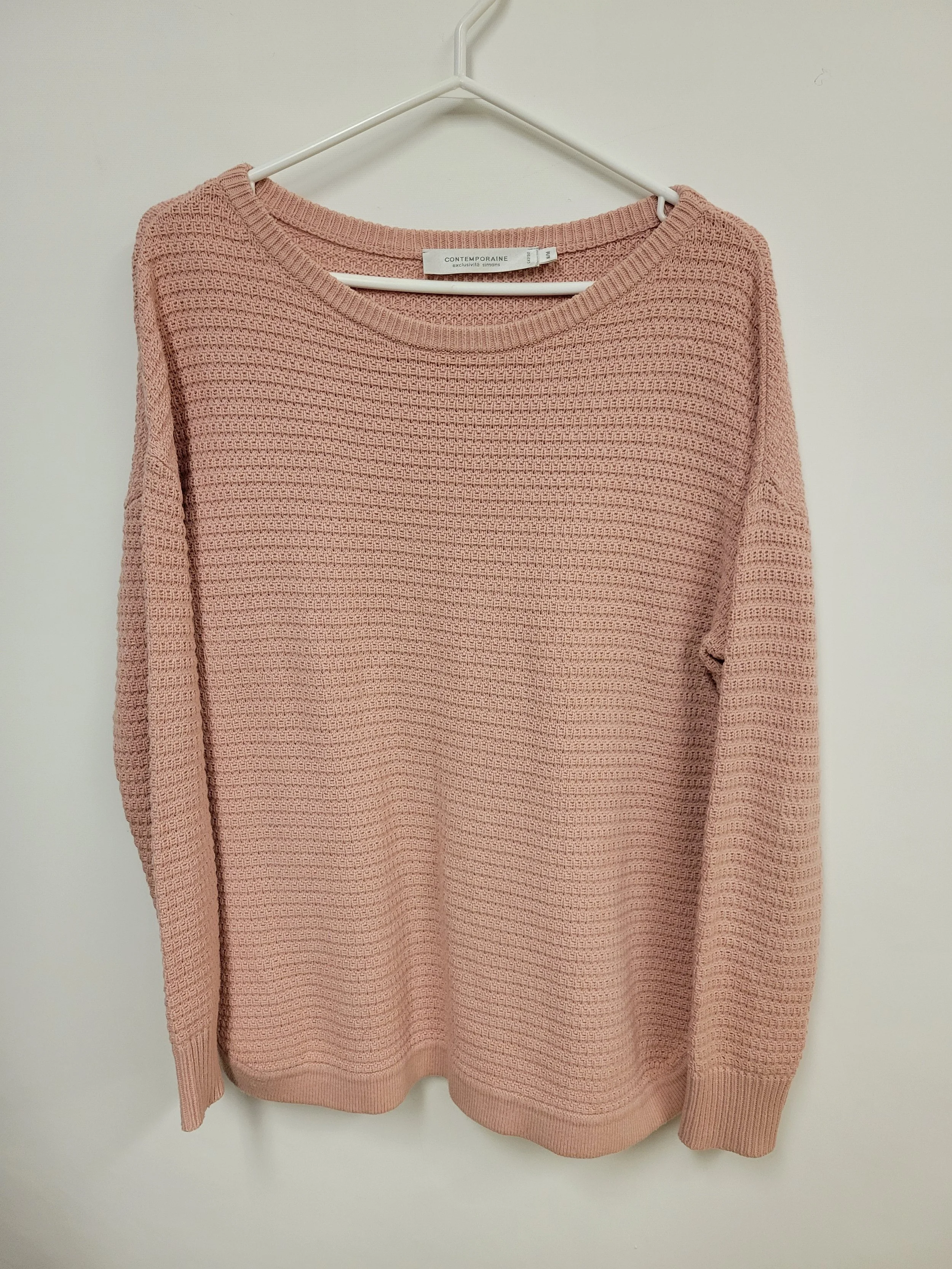 Tricot rose long, Contemporaine par Simons, Medium