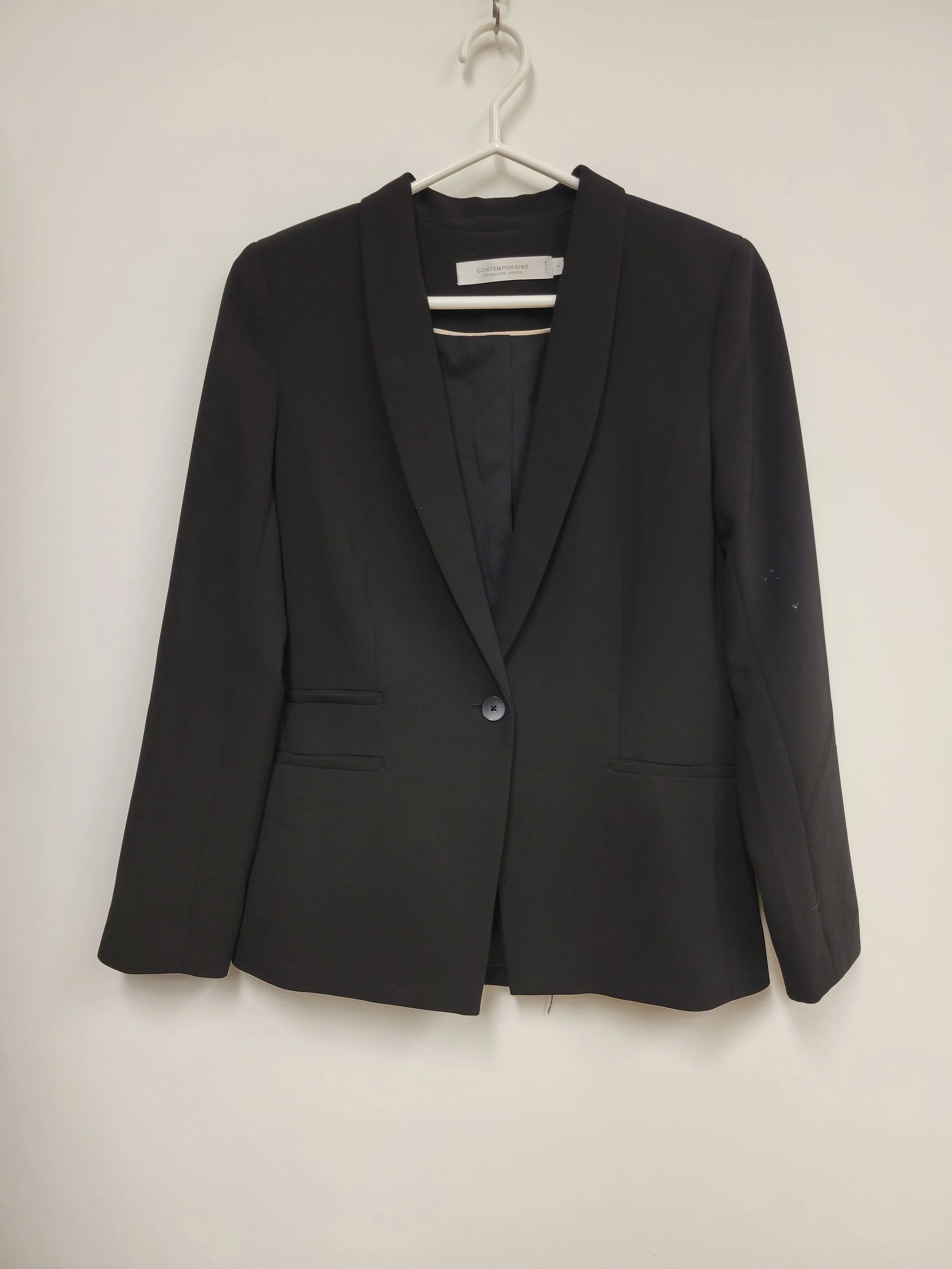 Veston ajusté, noir, Contemporaine, Taille 4