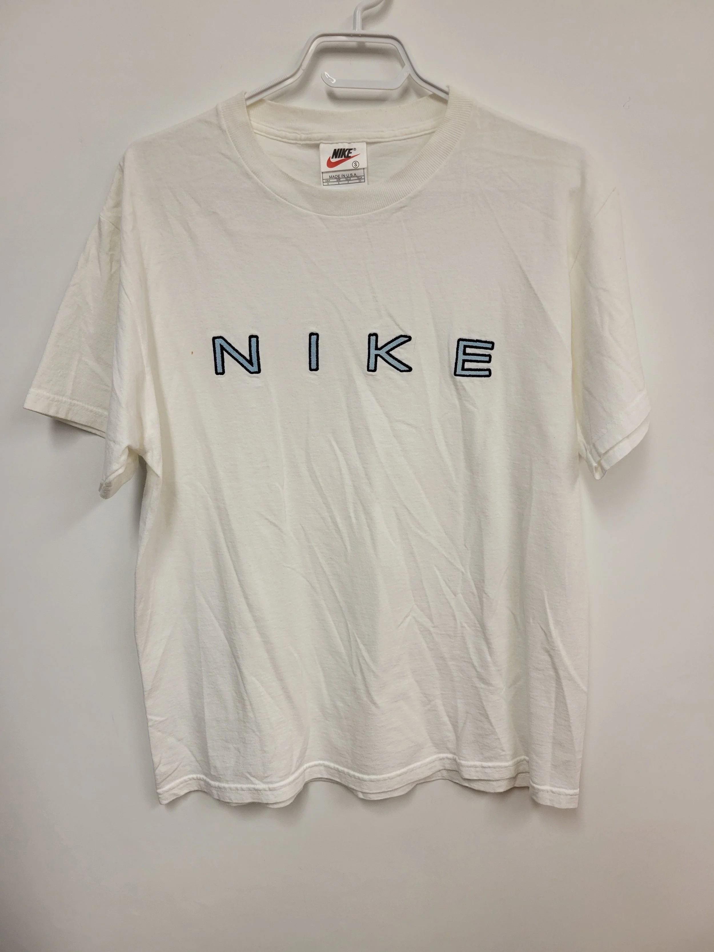 T-shirt blanc logo brodé, Nike, s
