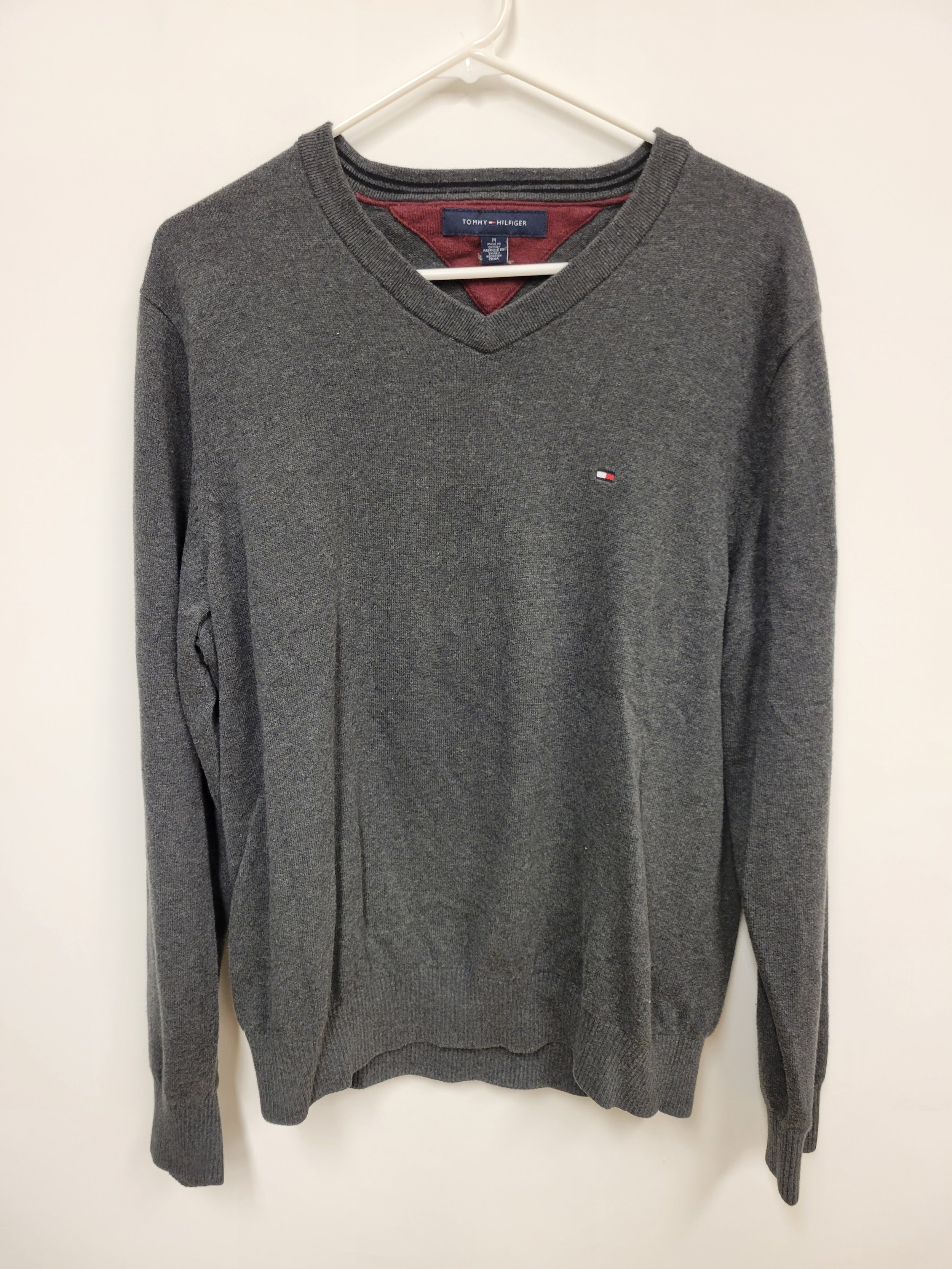 tricot charbon 100% coton, tommy hilfiger, M