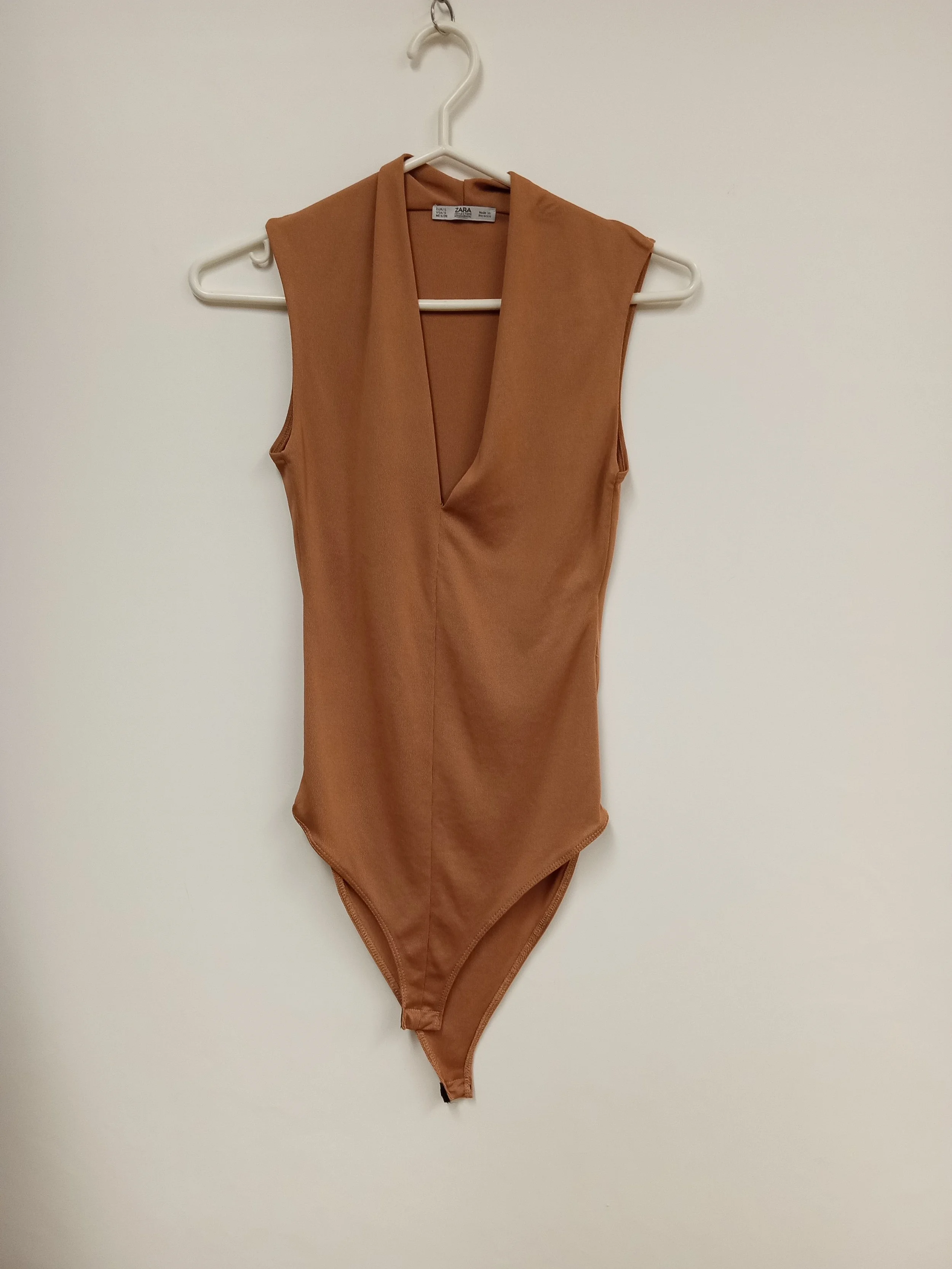 Bodysuit sans manches, vieux rose, Zara, S