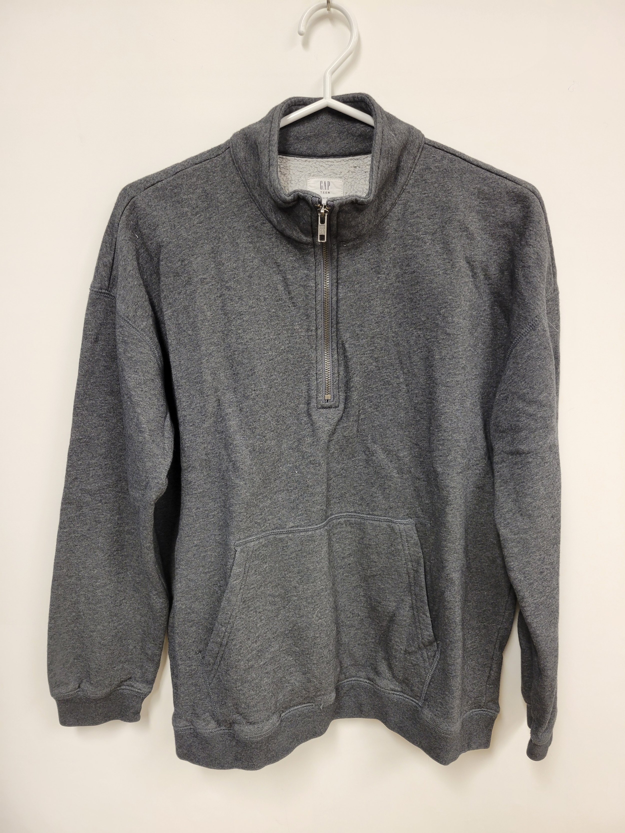 Veste en molleton, gris foncé,  1/2 fermeture éclair, Gap Teen, 14-16 ans