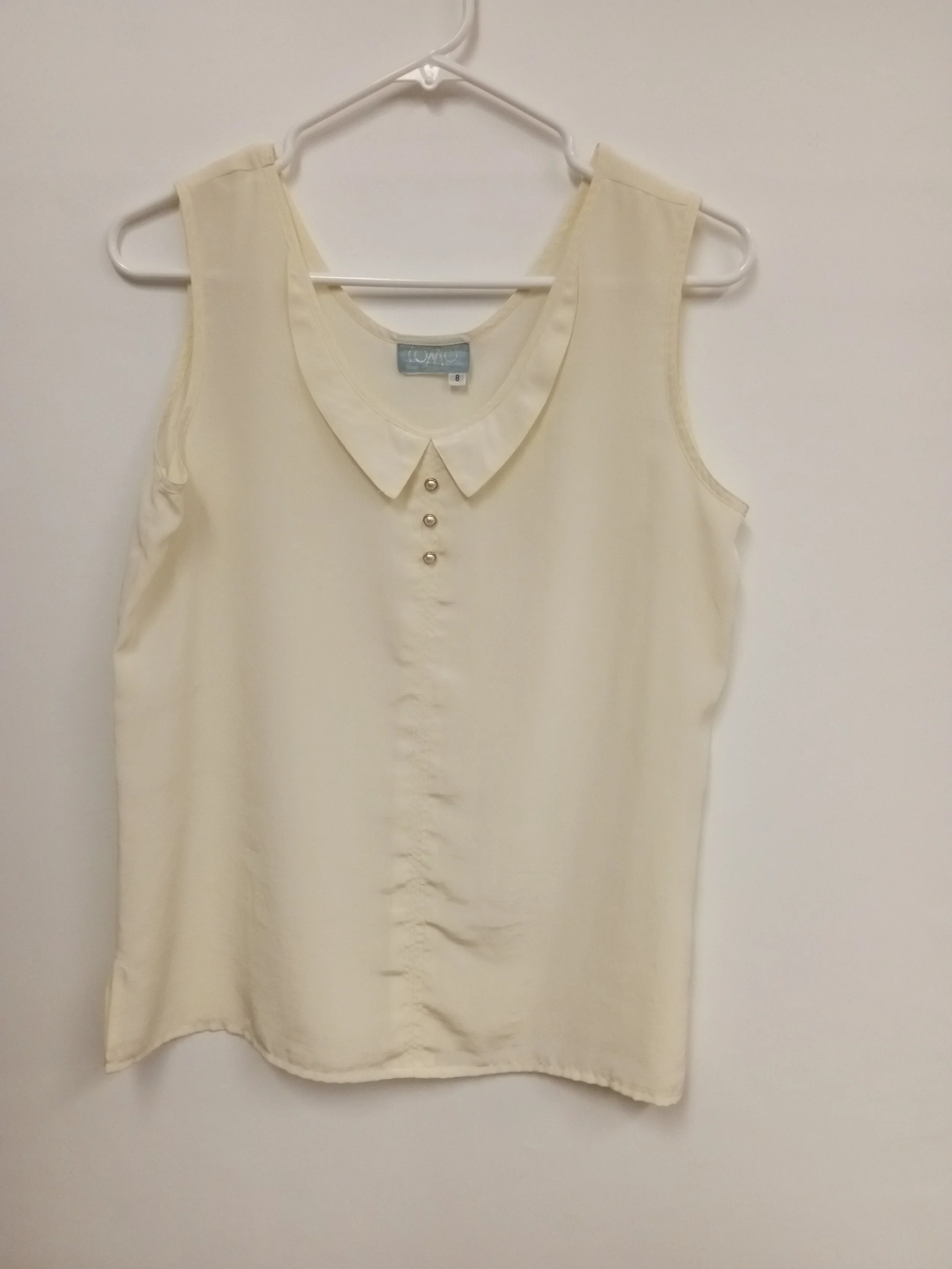 Haut sans manches, Jaune pâle, COMO, Taille 8
