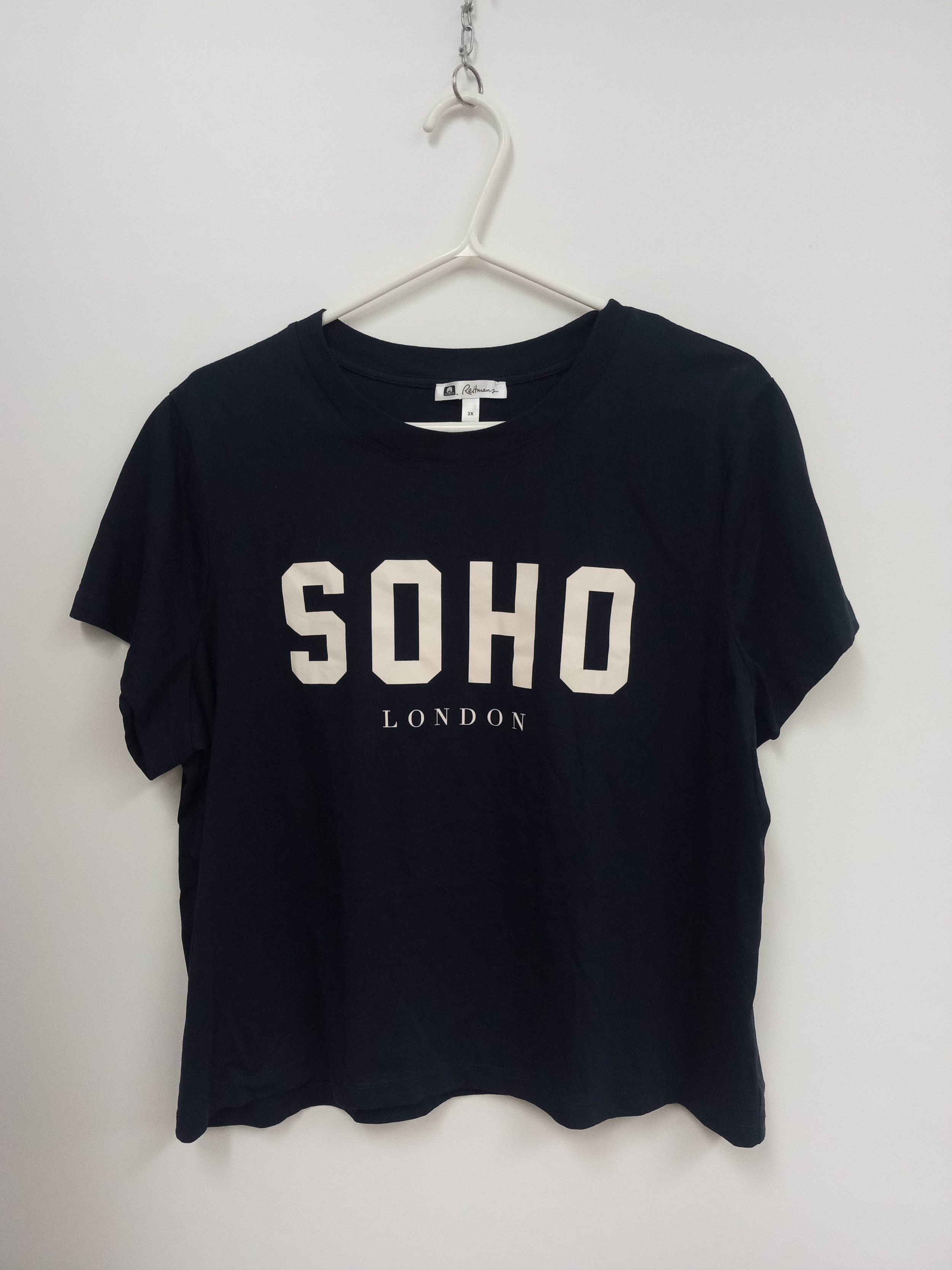 T-Shirt manches courtes, Marine, Écriture beige, REITMANS, 2X