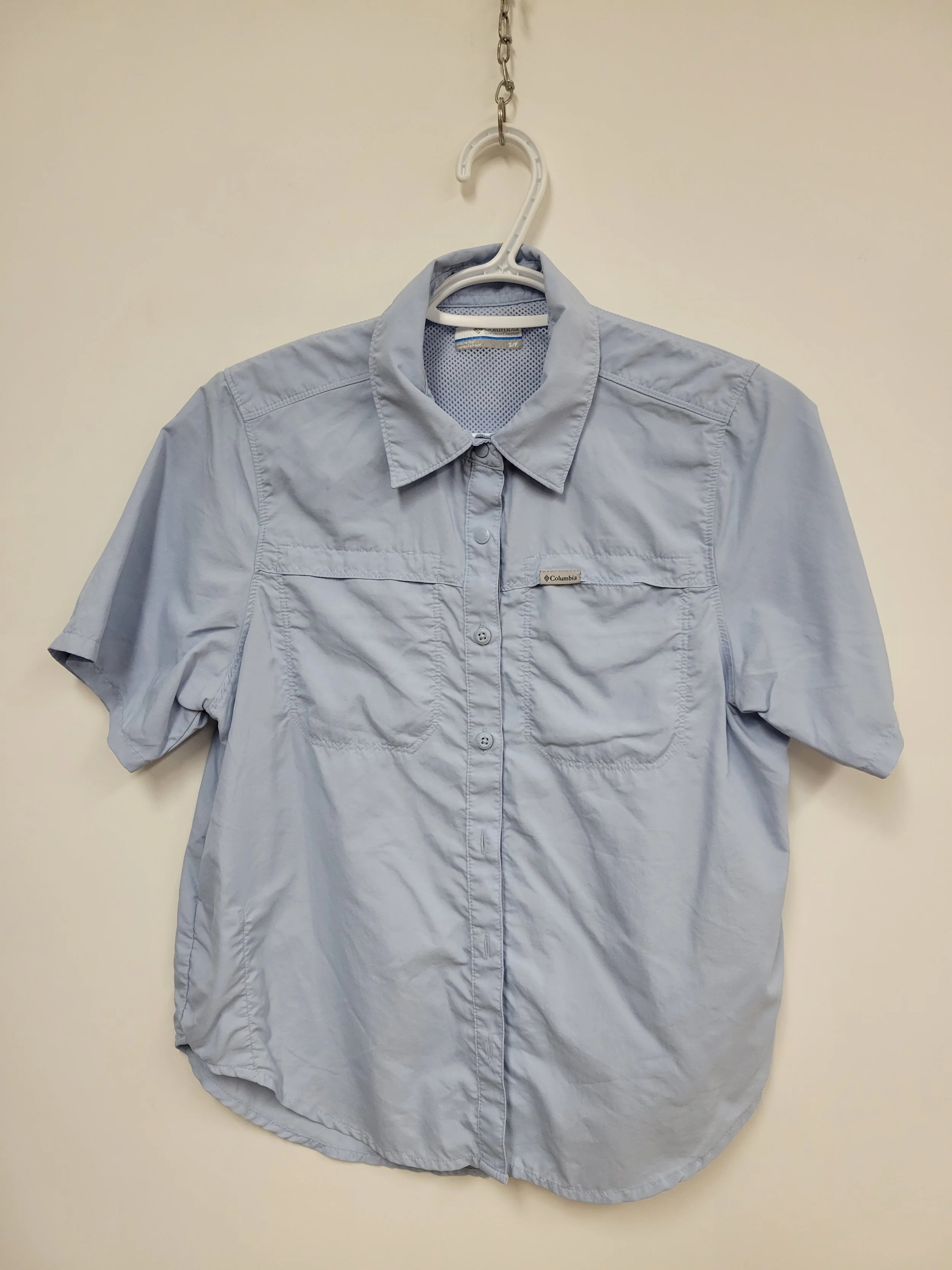 Chemisier bleu clair, Protection solaire 40+, COLUMBIA (sport), S