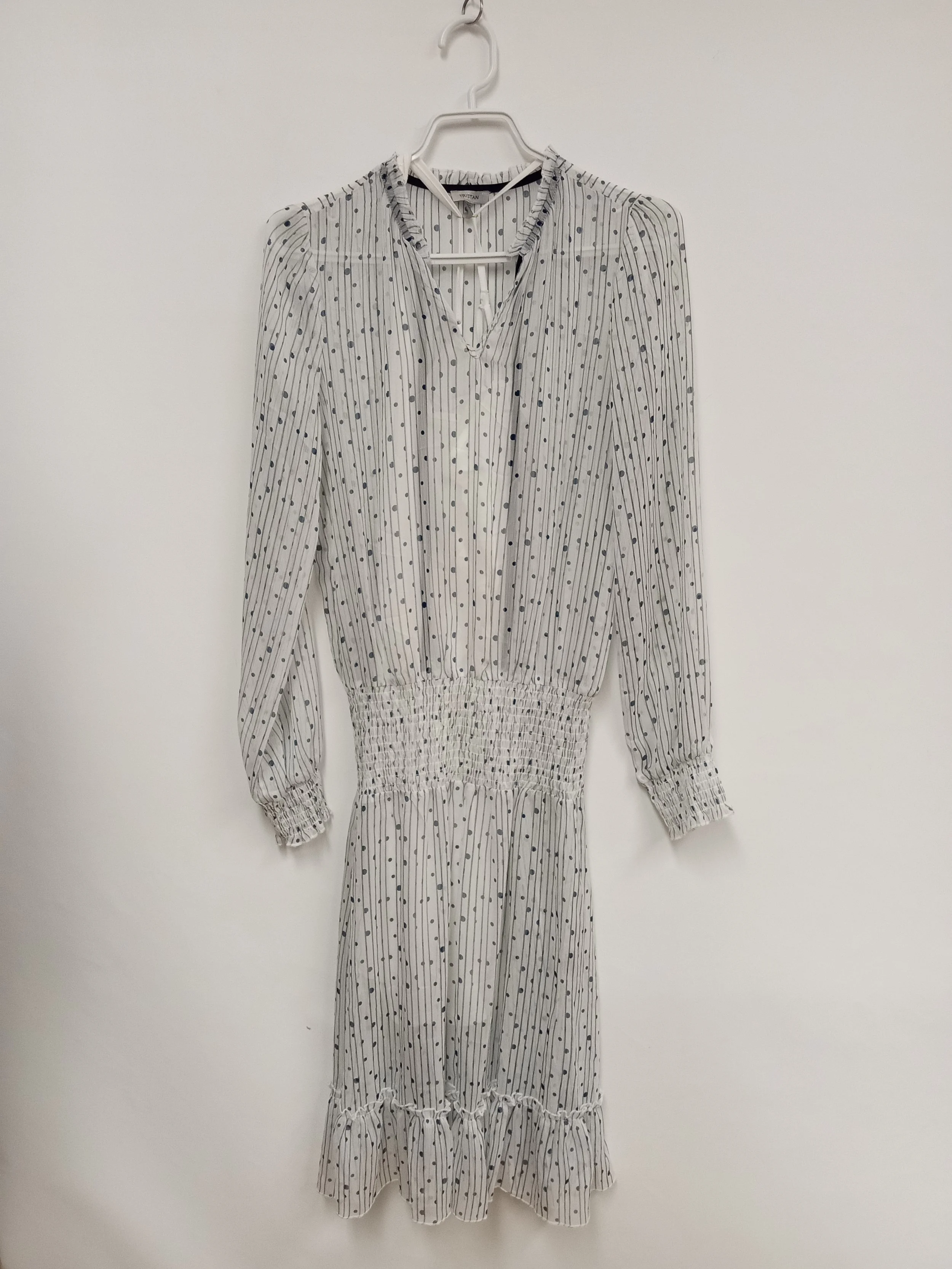Robe transparente, blanche motif pois, Tristan, XS