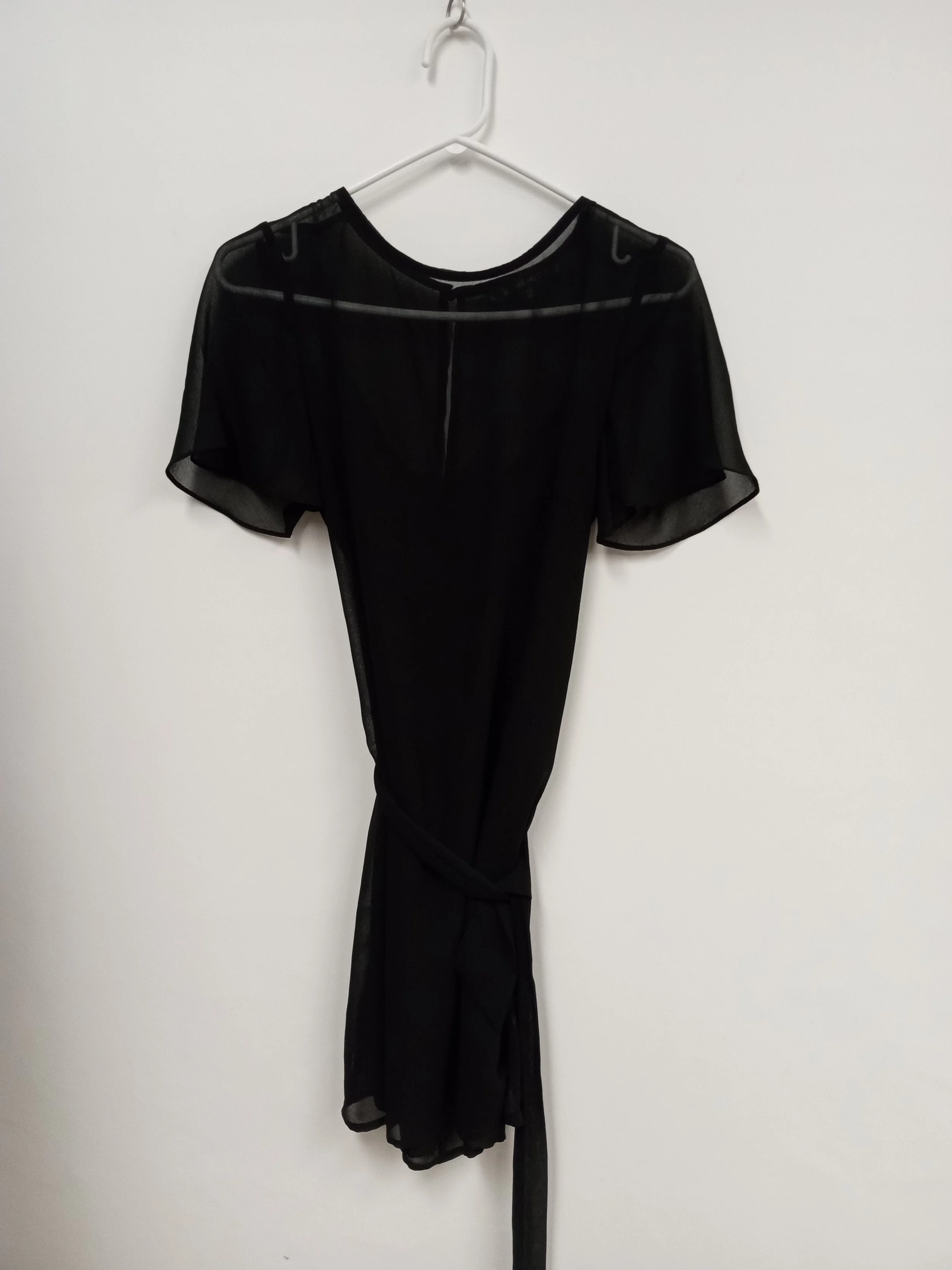 Tunique effet transparent avec ceinture, noir, Dynamite, S