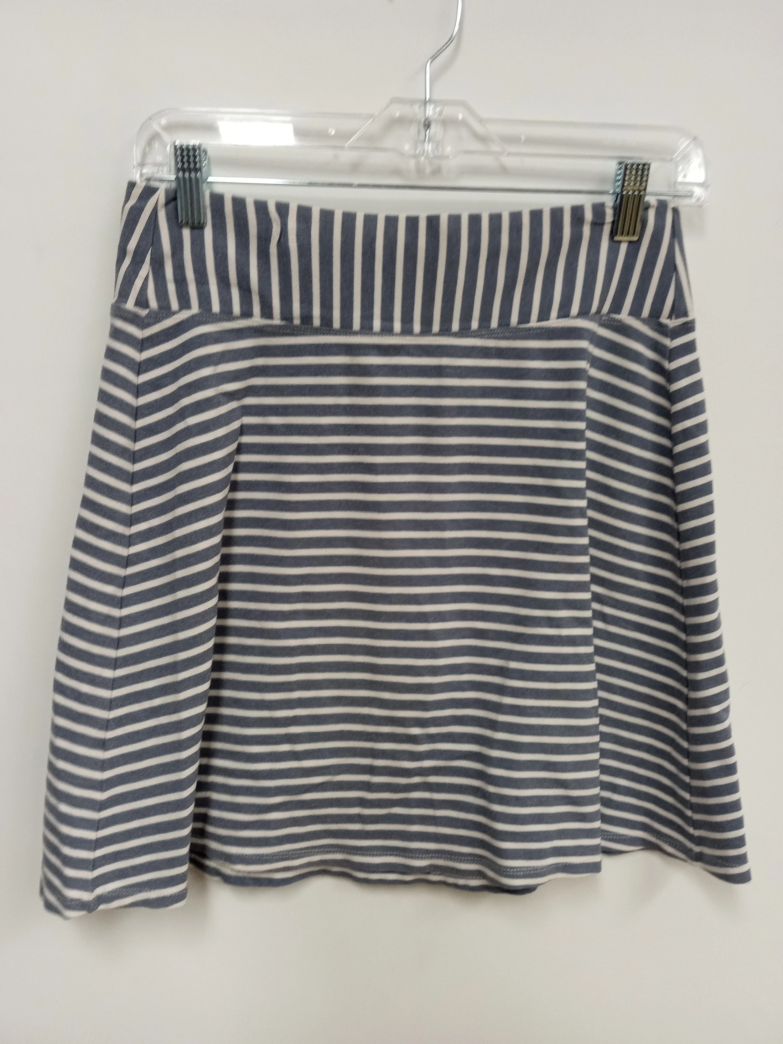 Jupe courte évasée en coton, rayée bleu et blanc, Fig, XS