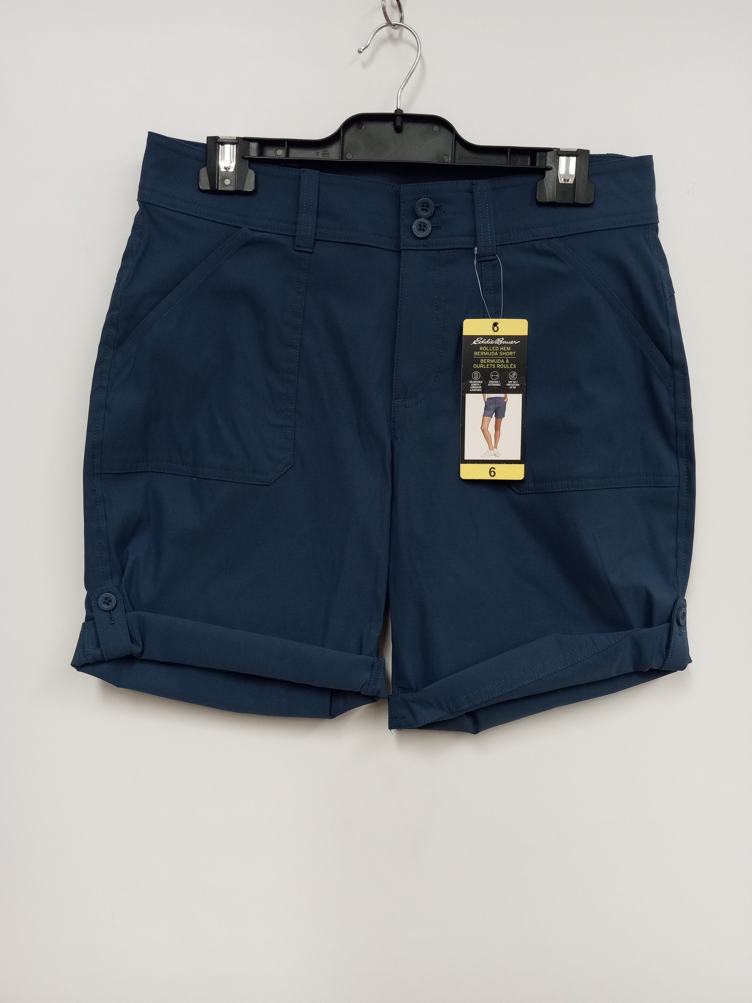 Short NEUF, bleu, Eddie Bauer, Taille 6