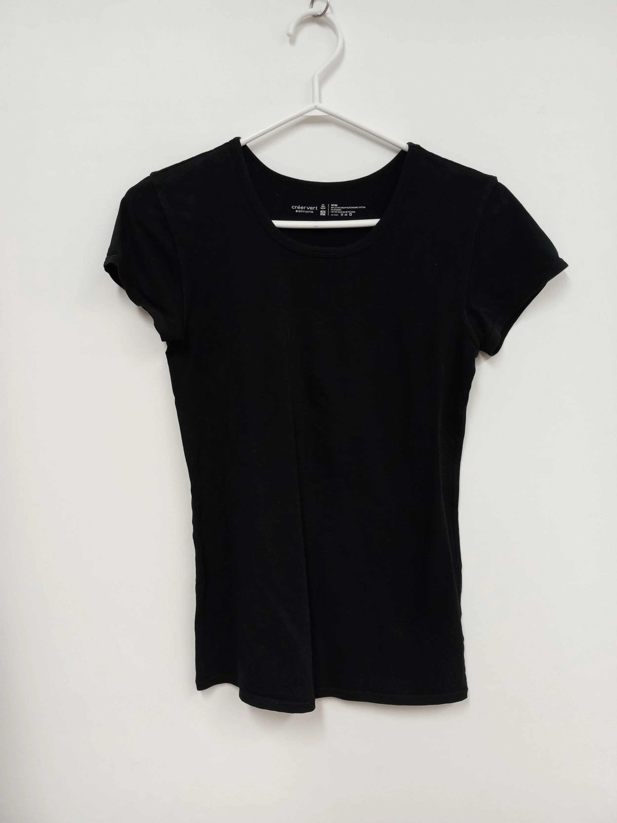 Haut manches courtes, noir, Simons, M