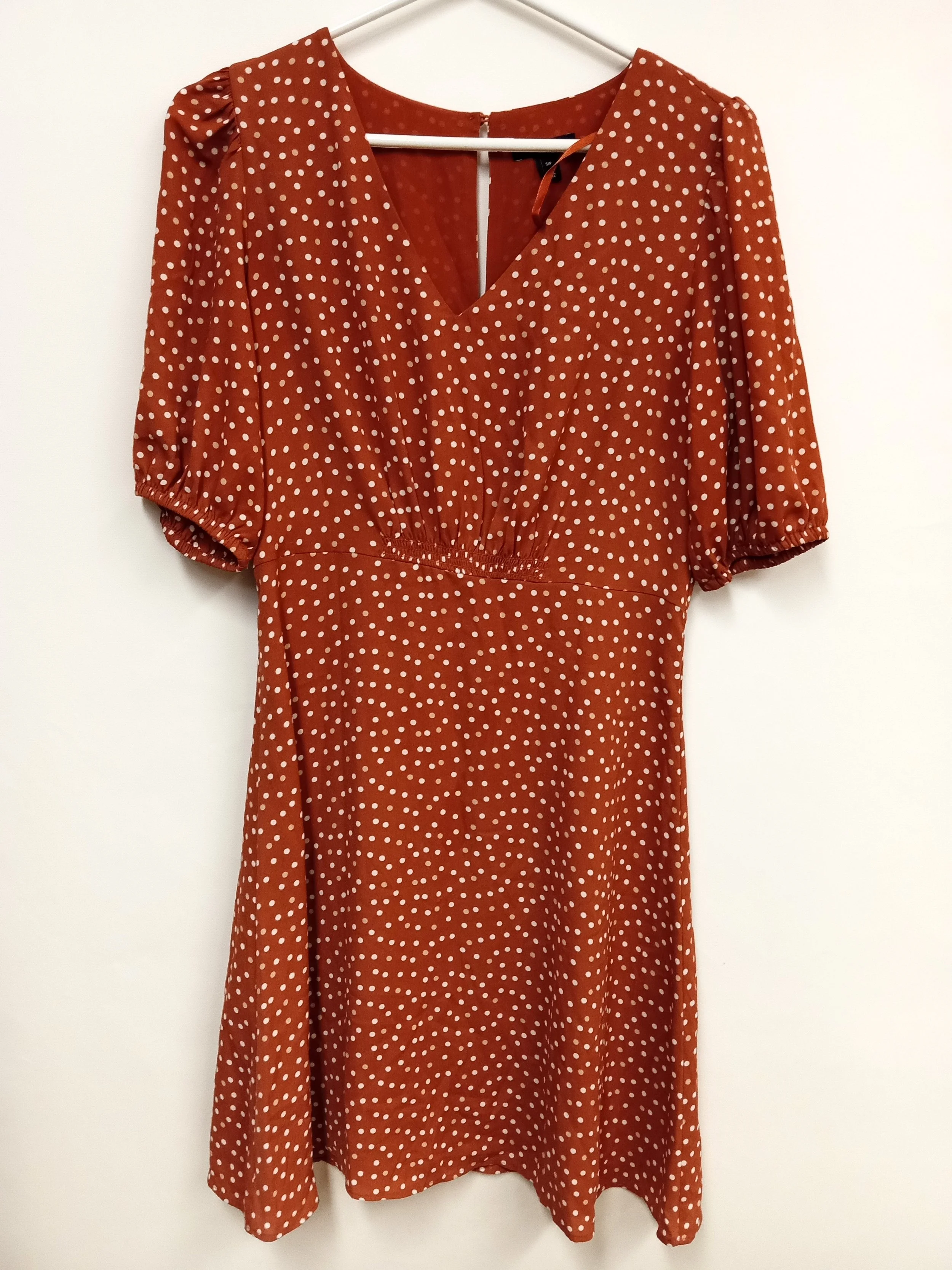 Robe rose foncé avec points blancs, RW & Co., S
