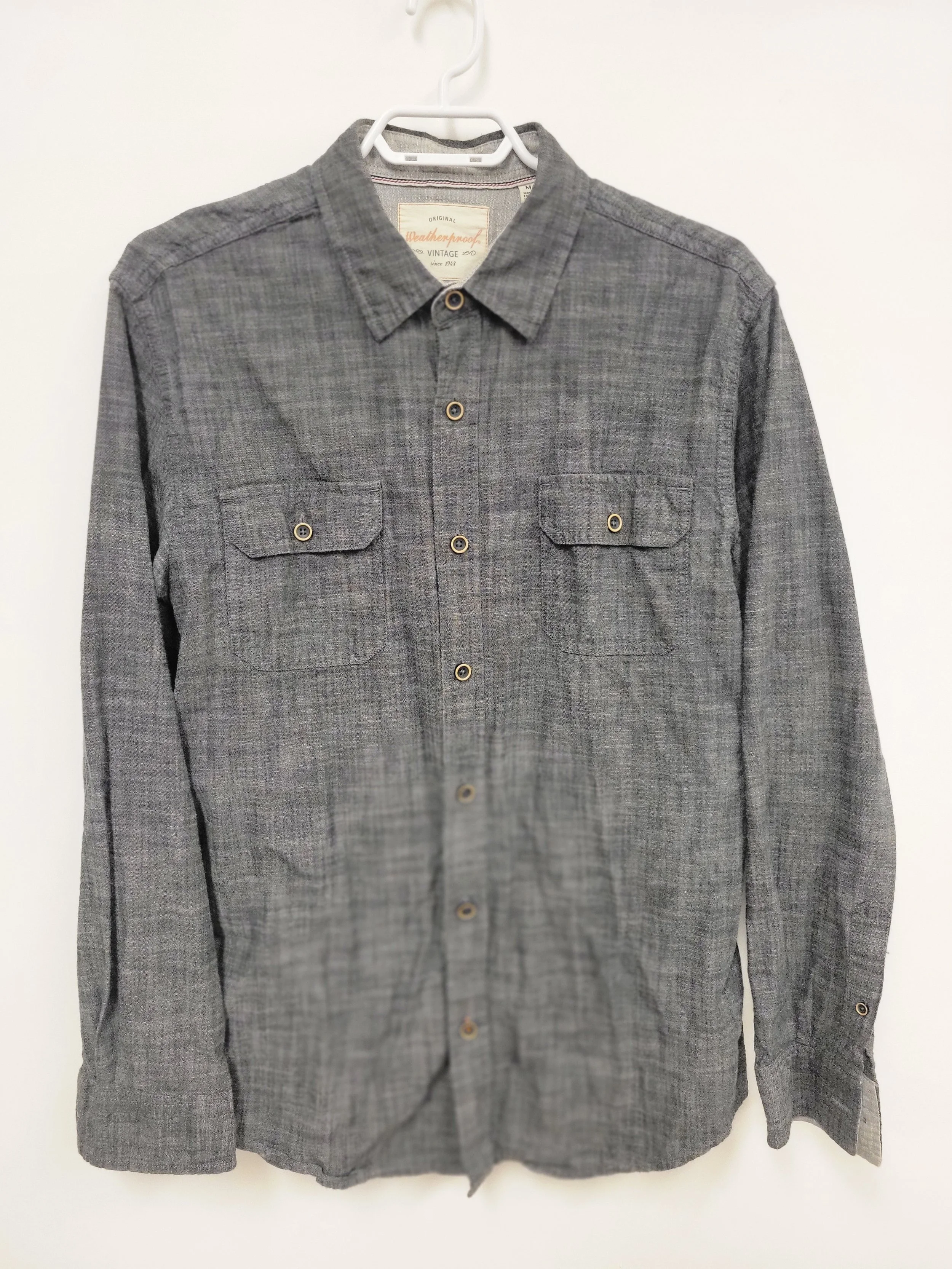 chemise gris charbon, wheatherproof, M