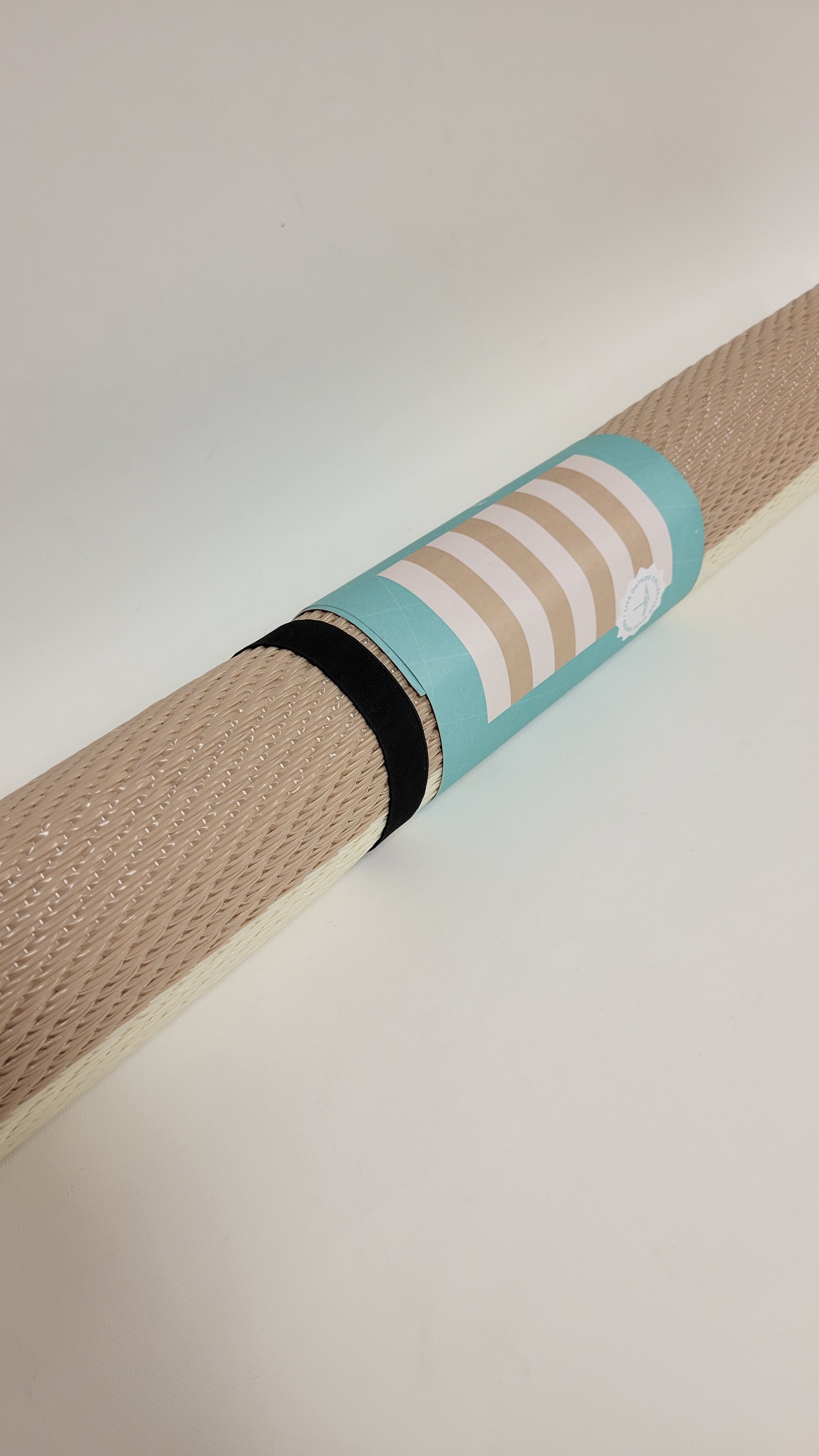 NEUF - Tapis extérieur rayé brun et beige, Simons, 36 x 53 po (4 exemplaires disponibles)