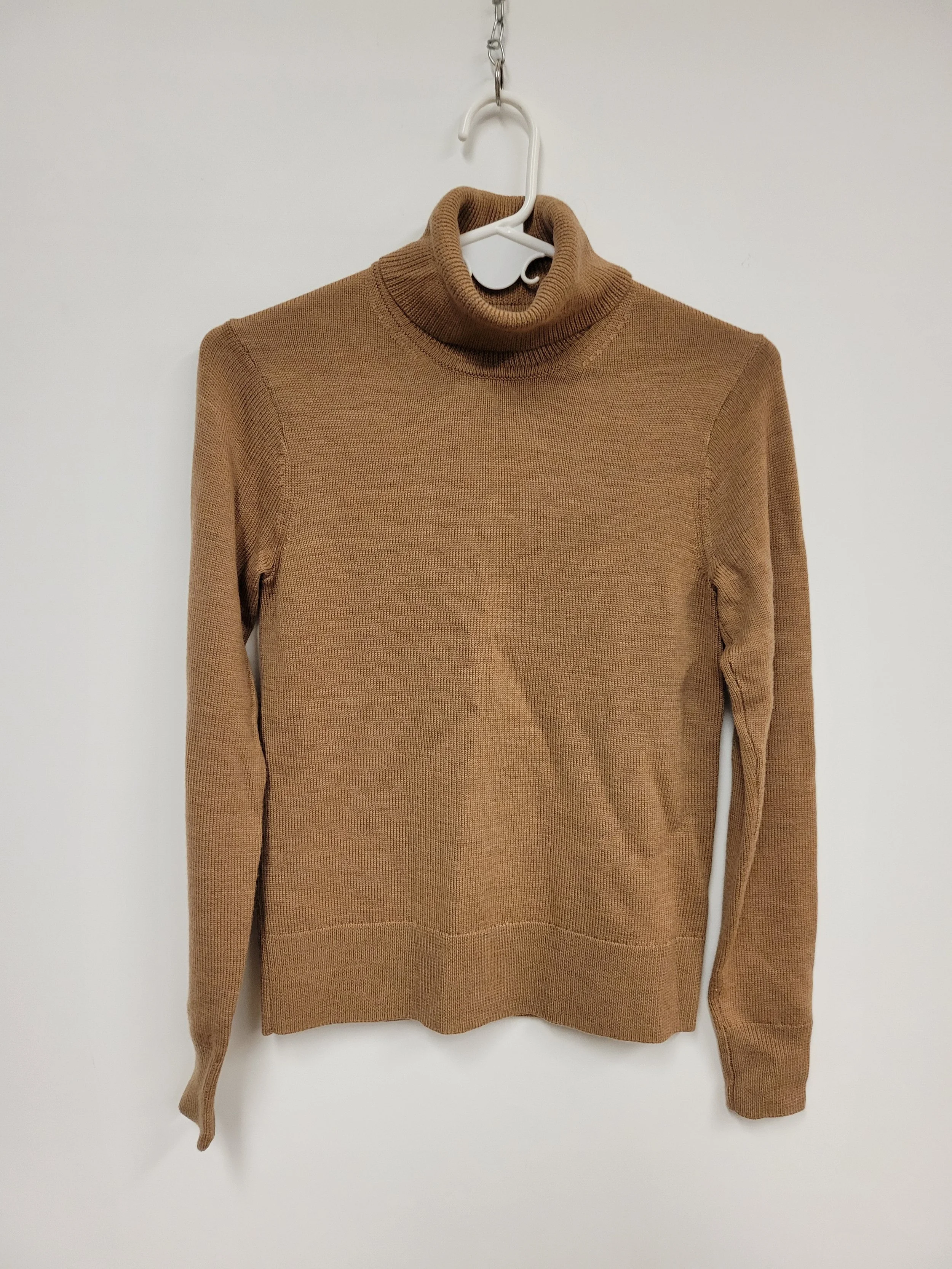 Chandail brun, tricot 100% mérino, Frank and Oak, S